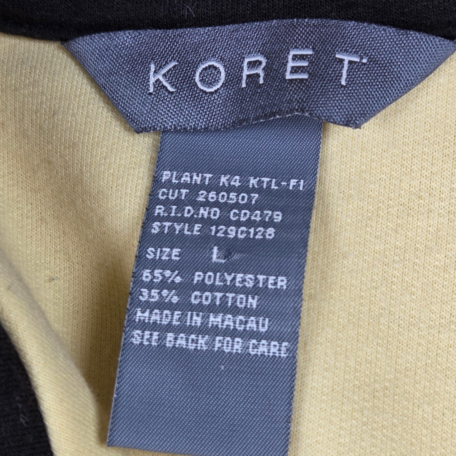 Koret Womens L Full Zip Knit Jacket Cafe Scene Embroidered Macau Vintage 90s