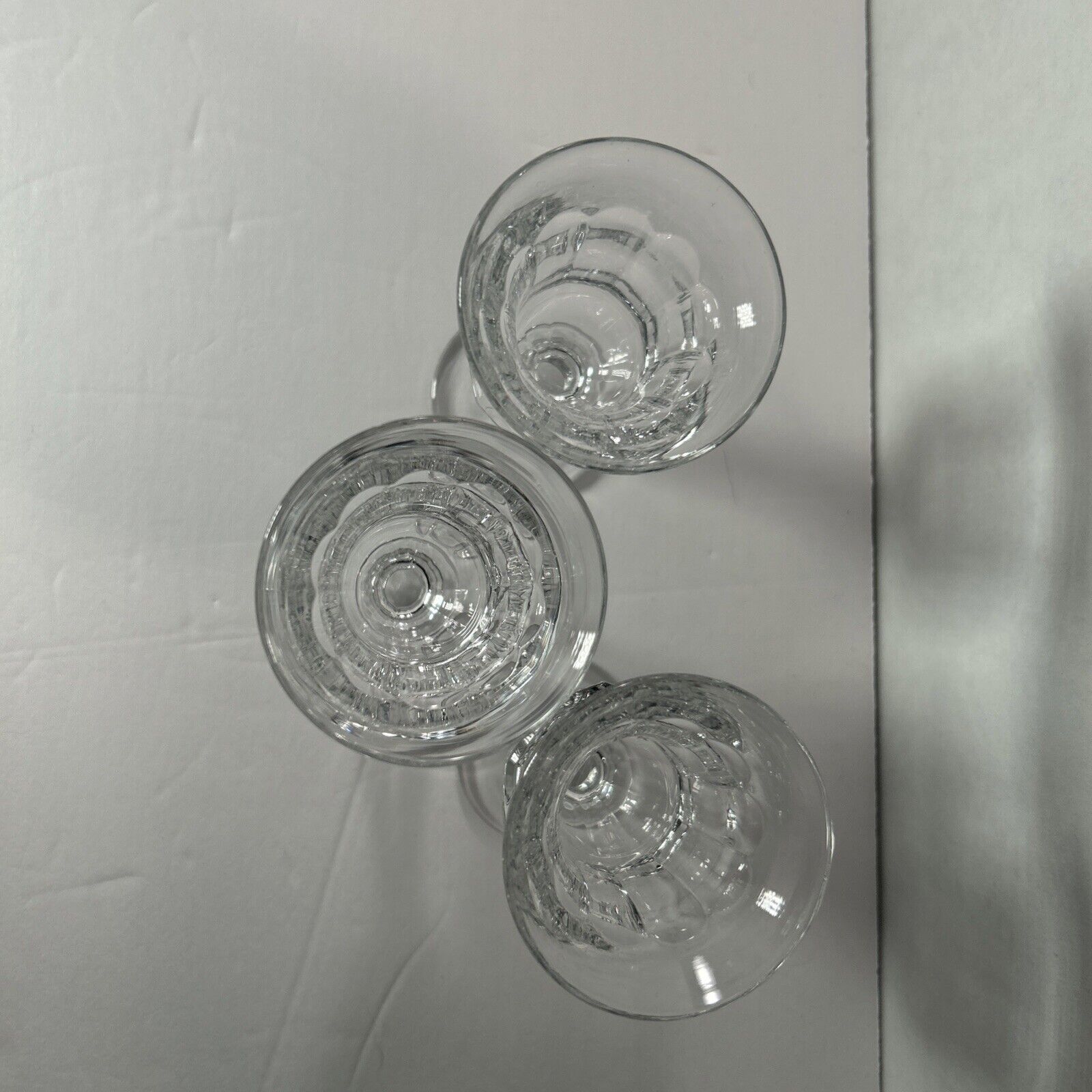 Heisey Continental Colonial Panel Wine Goblets Set of 3 Fluted Stem 339
