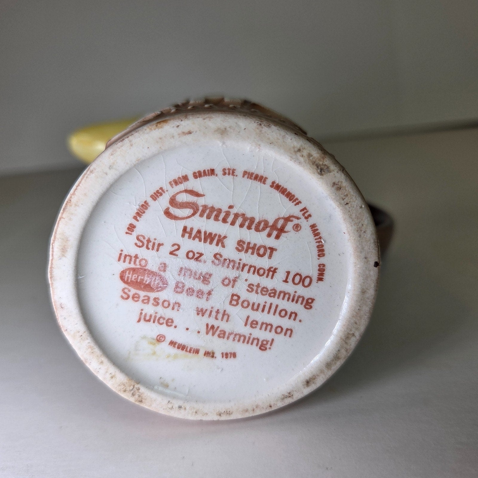 1976 Smirnoff Hawk Shot Eagle Head Mug by McCoy – Vintage Barware 5.25”