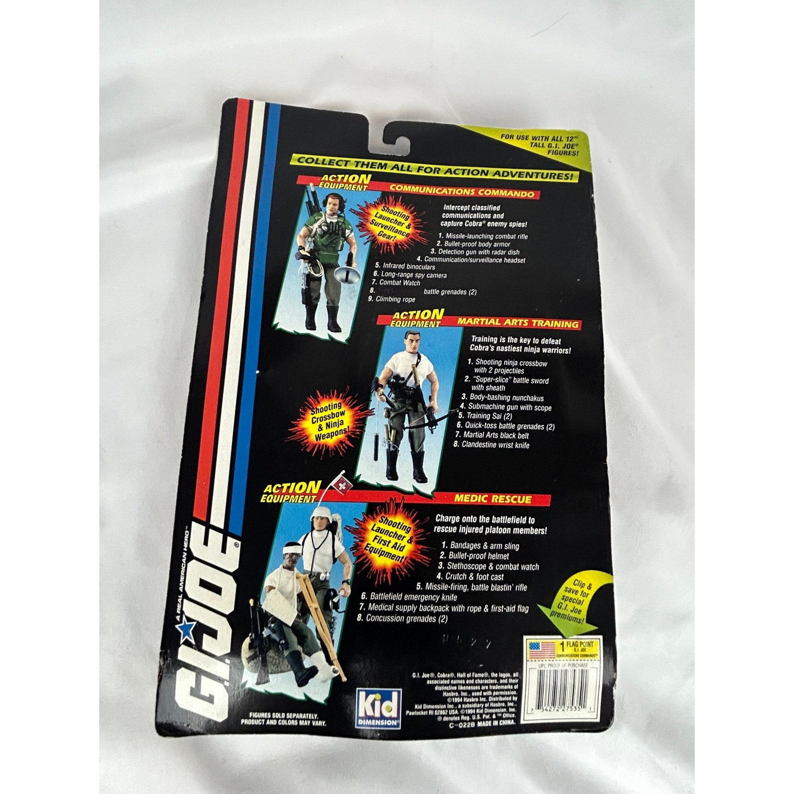 Vintage GI Joe Medic Rescue Action Equipment Accessory Pack Sealed MOC