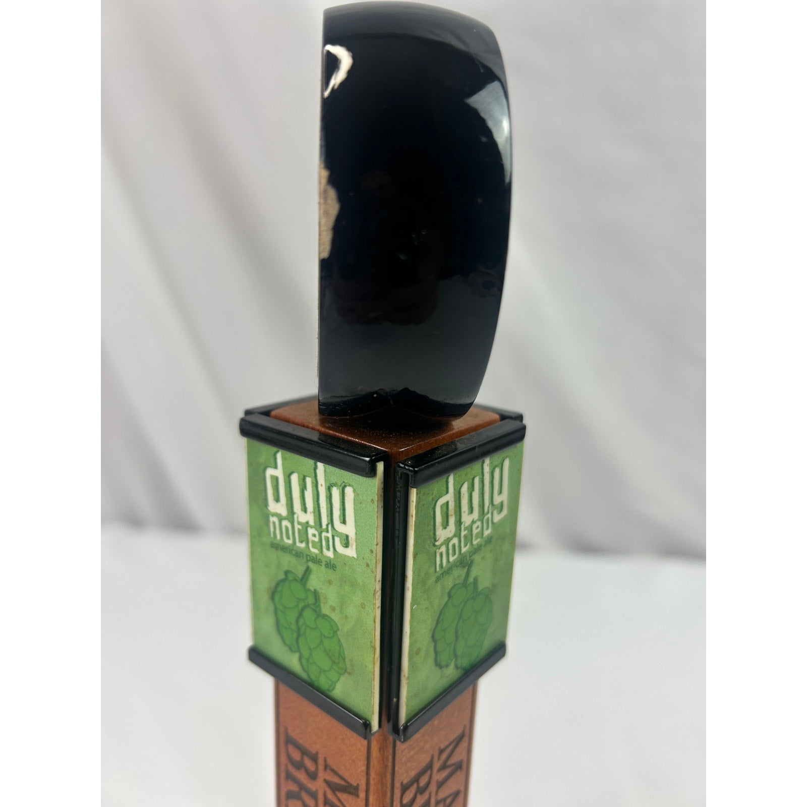 Mankato Brewery Duly Noted Pale Ale Beer Tap Handle Minnesota Wood Breweriana