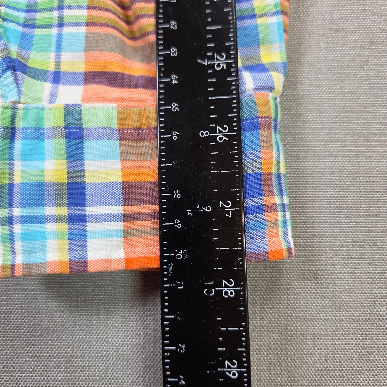 Ralph Lauren Plaid Button Down Shirt Men 2XLT Orange Cotton Long Sleeve