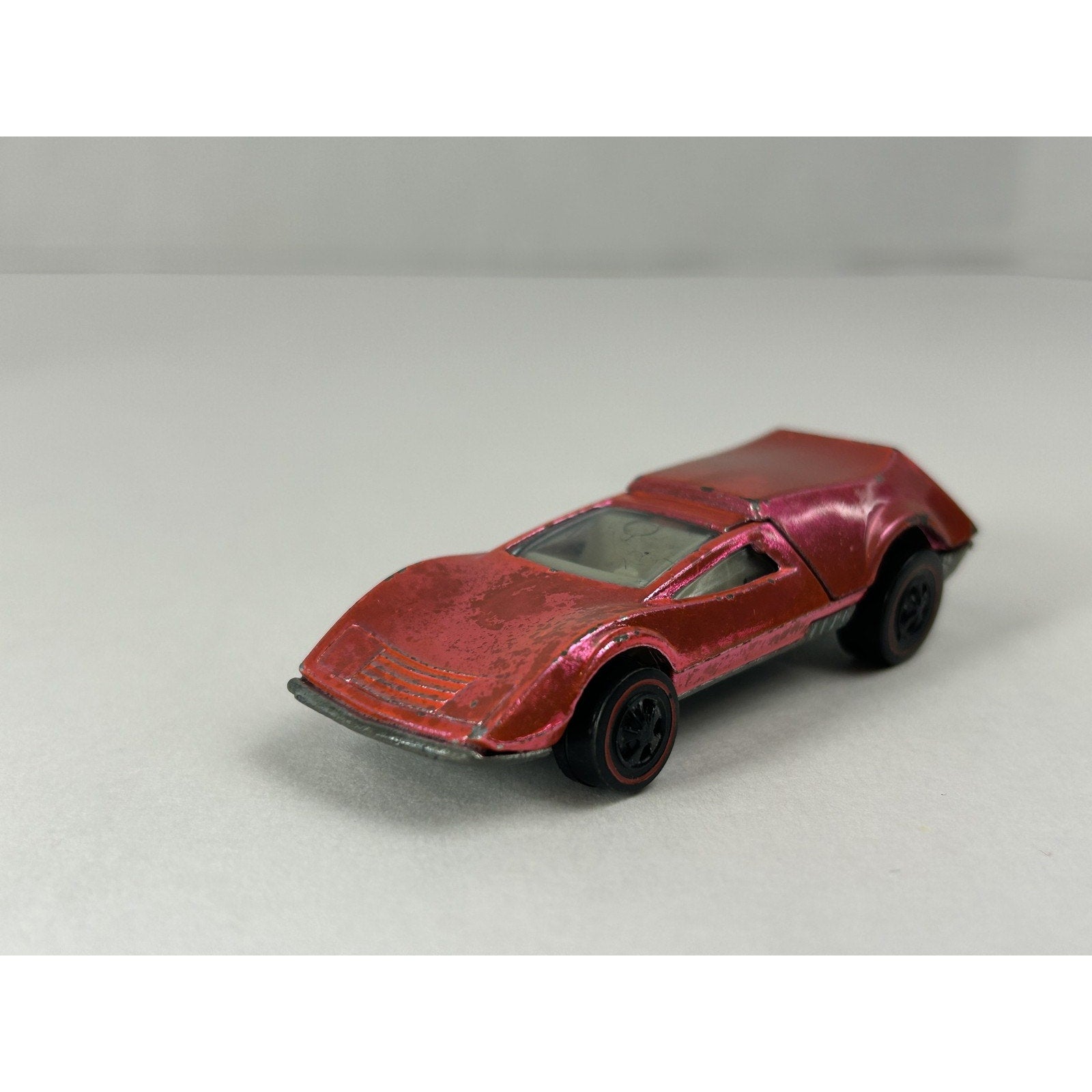 Vintage Hot Wheels Tri-Baby Redline Diecast Car 1970 Mattel USA Engine Hood Open