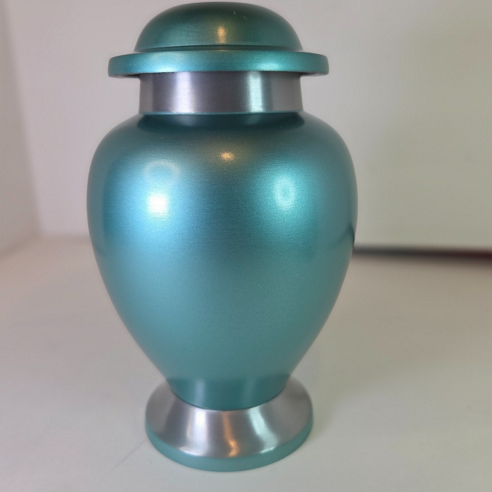 Butterfly Gathering Urn for Human/Pet Ashes 7" Turquoise Metal