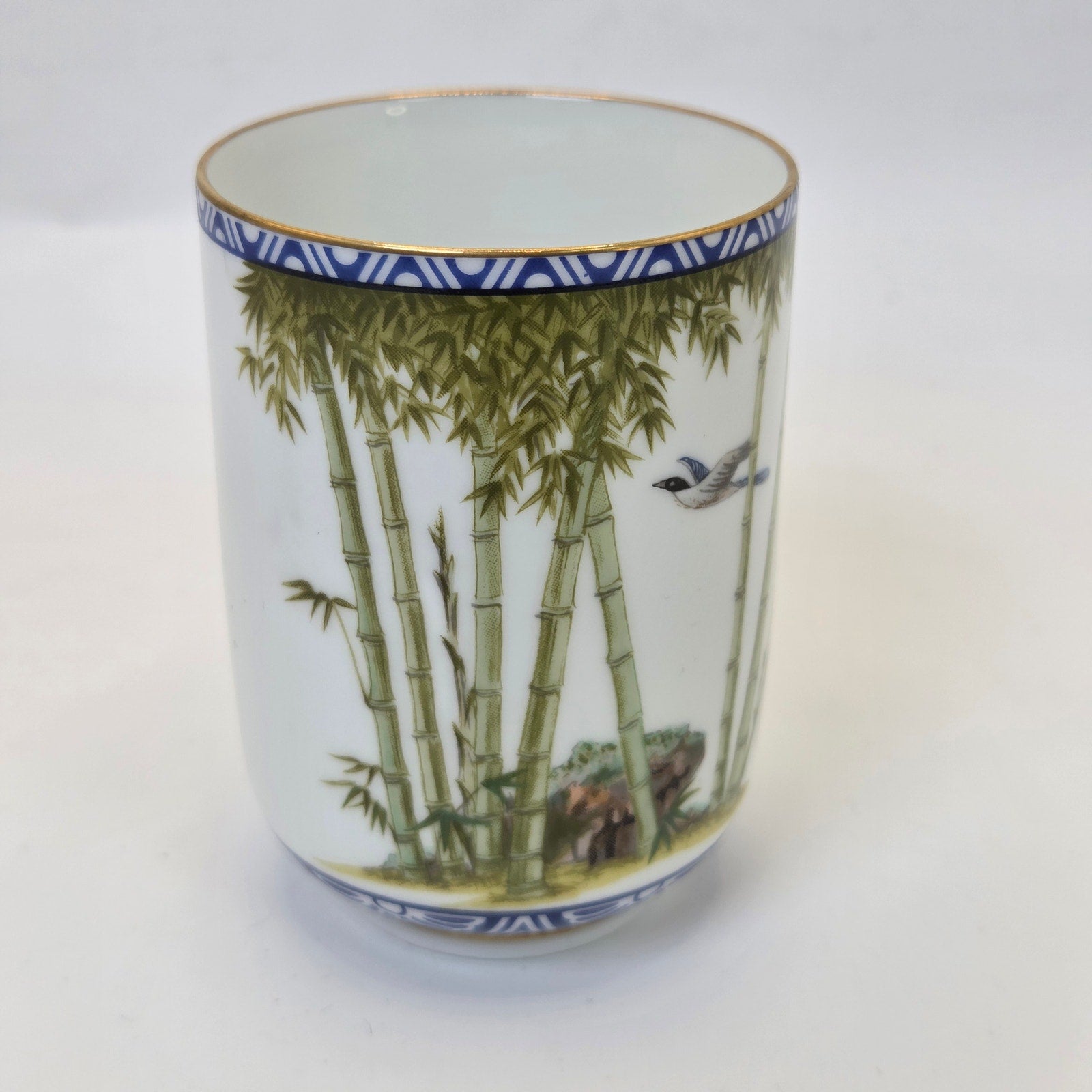 Franklin Porcelain 1985 Bamboo & Birds Japanese Tea Cup – Limited Edition