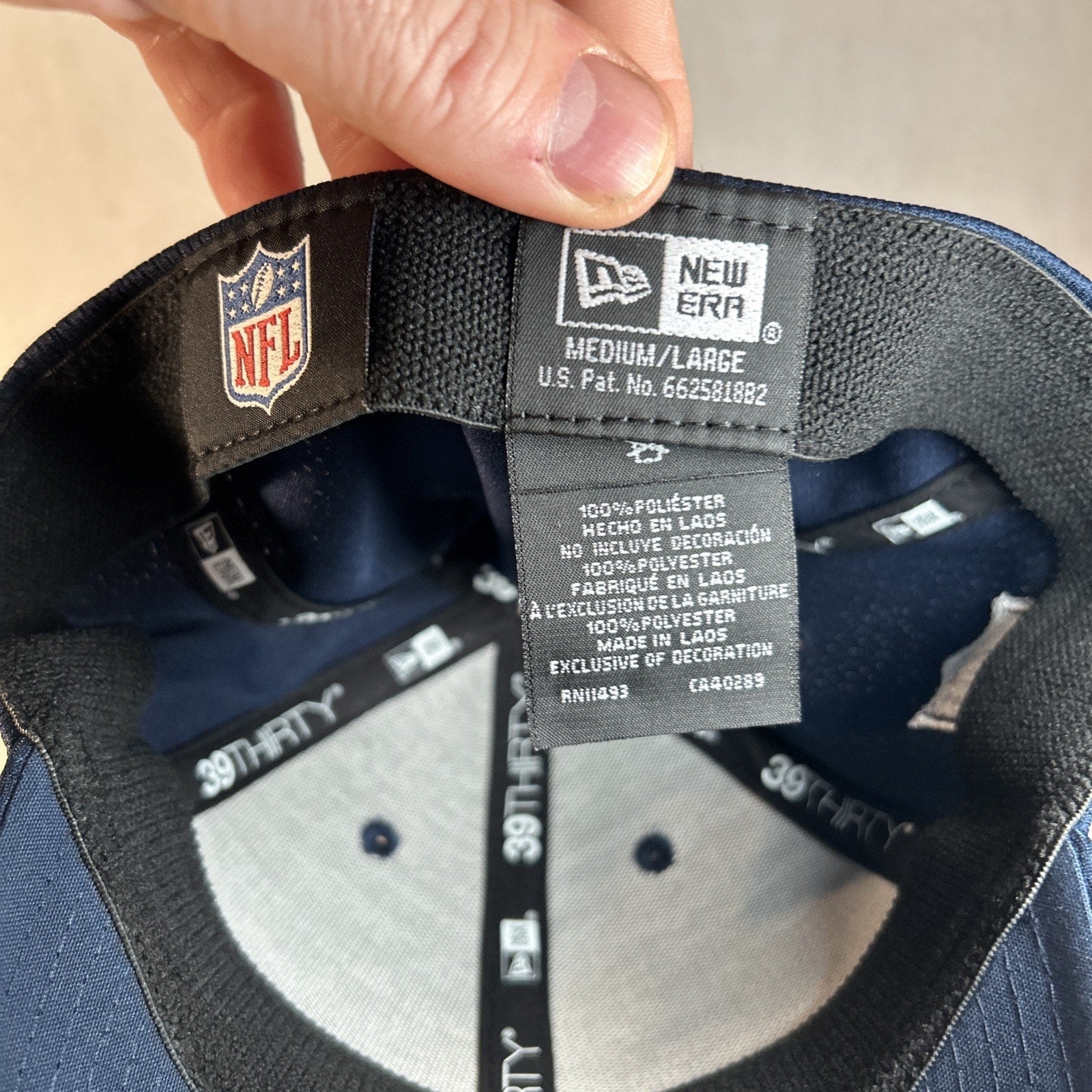 Dallas Cowboys New Era 39Thirty Medium/Large Navy Blue Hat