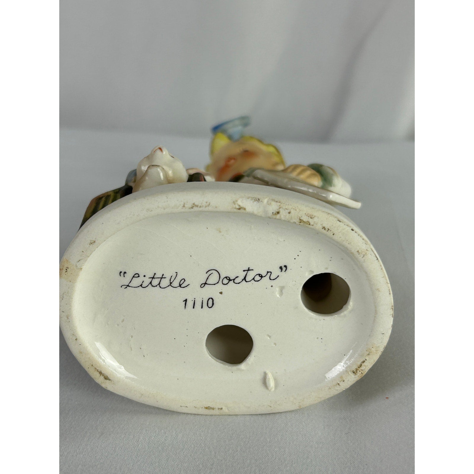 Mid Century Lefton Little Doctor Figurine Boy Dog Medical Theme