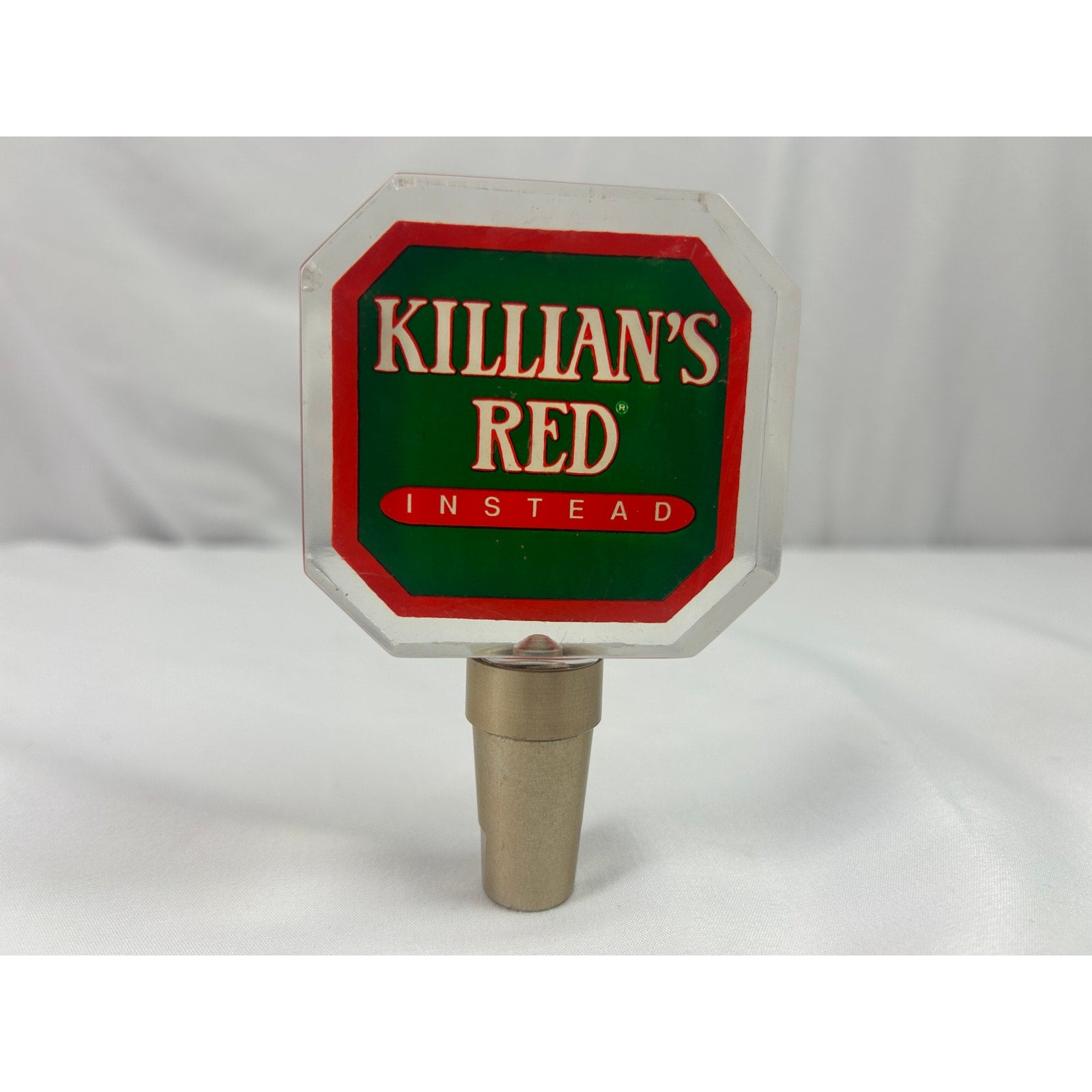 Vintage Killian's Red Instead Acrylic Beer Tap Handle Irish Pub Breweriana