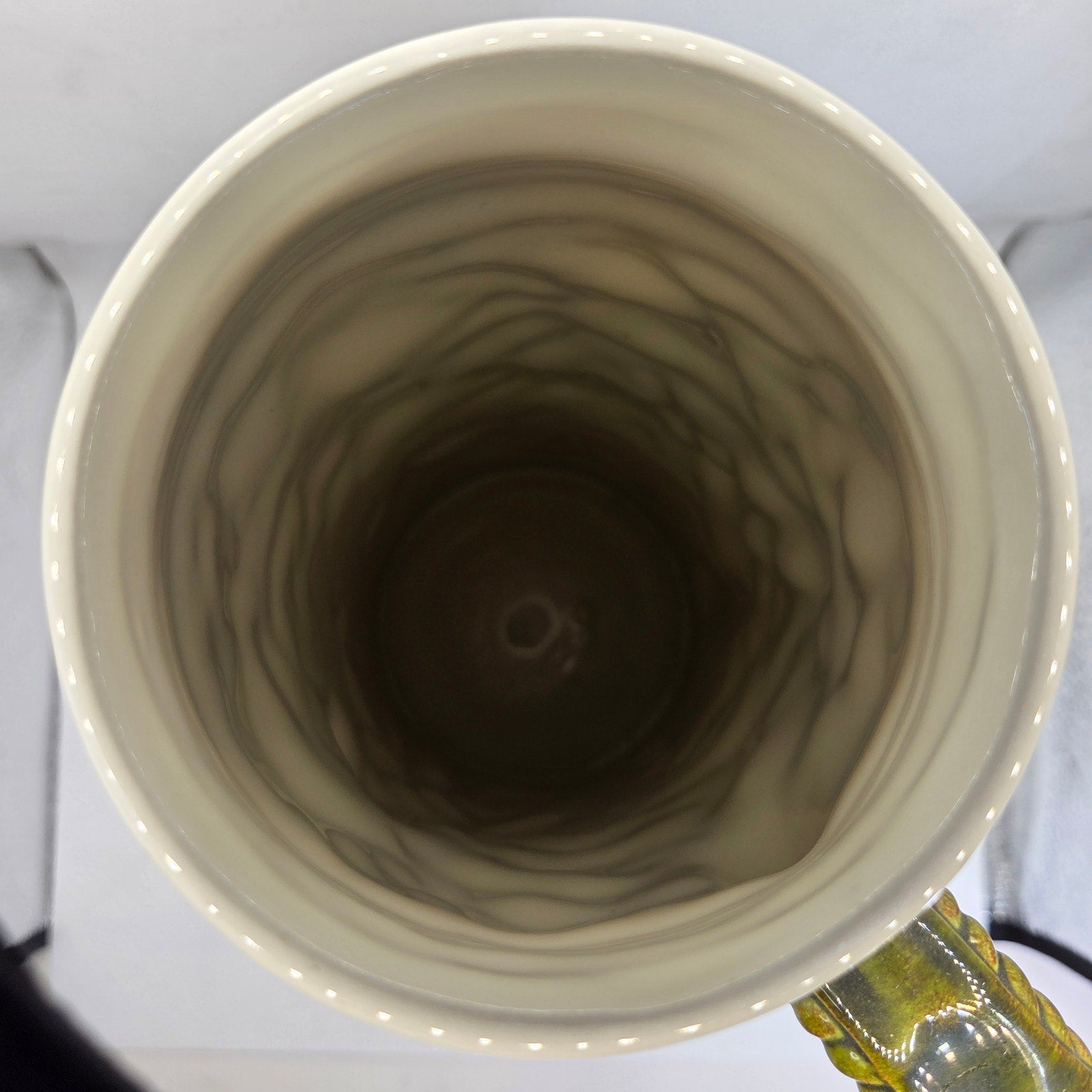 Large 17″ German Style Beer Stein Signed Sam Ceramic Relief with Lid