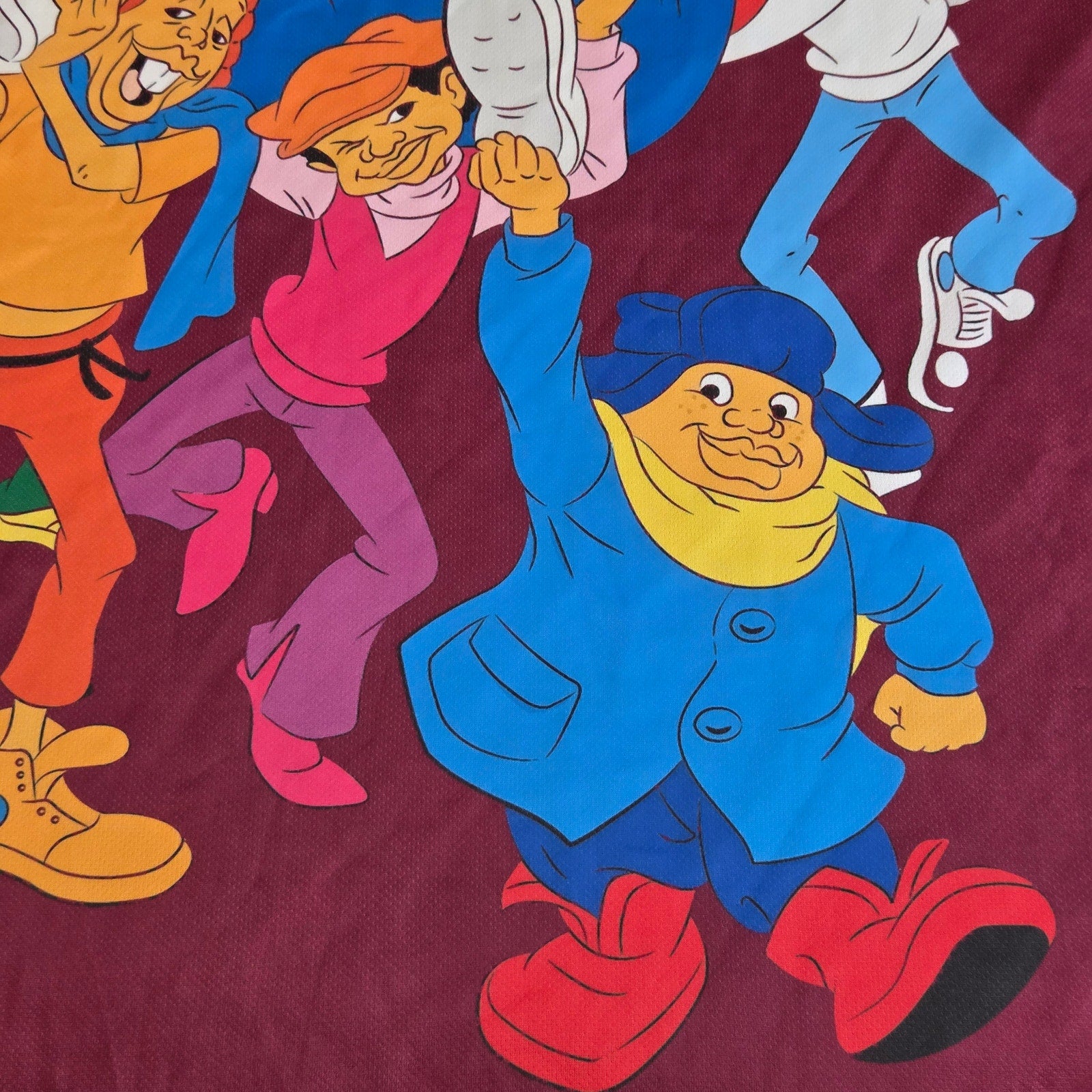 Fat Albert & Friends Fan Made All Over Print Graphic Tee XXL Maroon