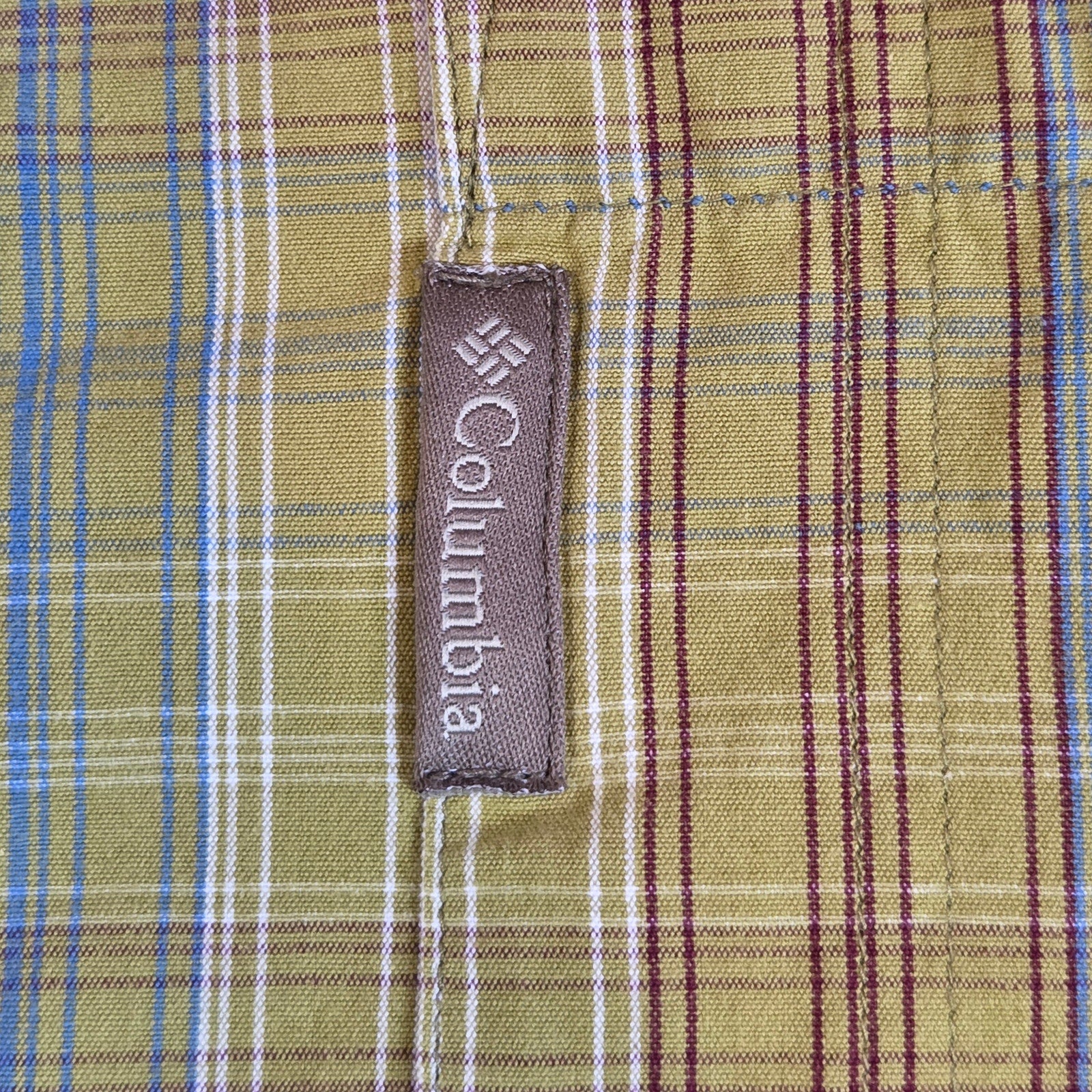 Columbia Sportswear Plaid Button Down Shirt Men’s XL Short Sleeve Cotton