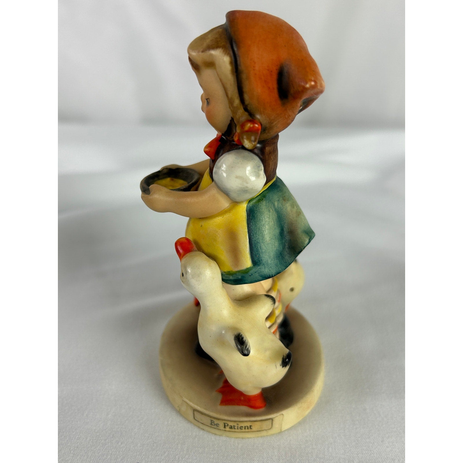 Goebel West Germany Be Patient Figurine Girl Feeding Geese Figurine