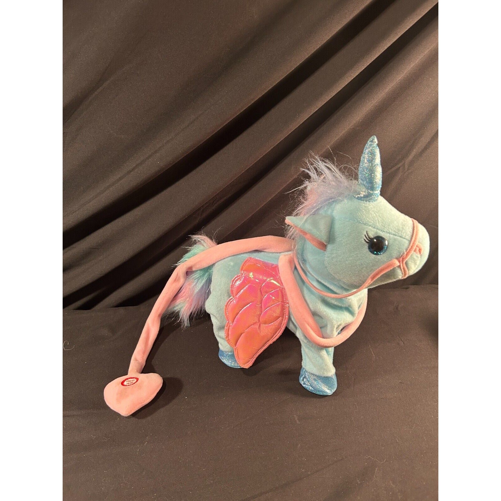 Walking Unicorn Plush Toy with Music Lights Battery Operated