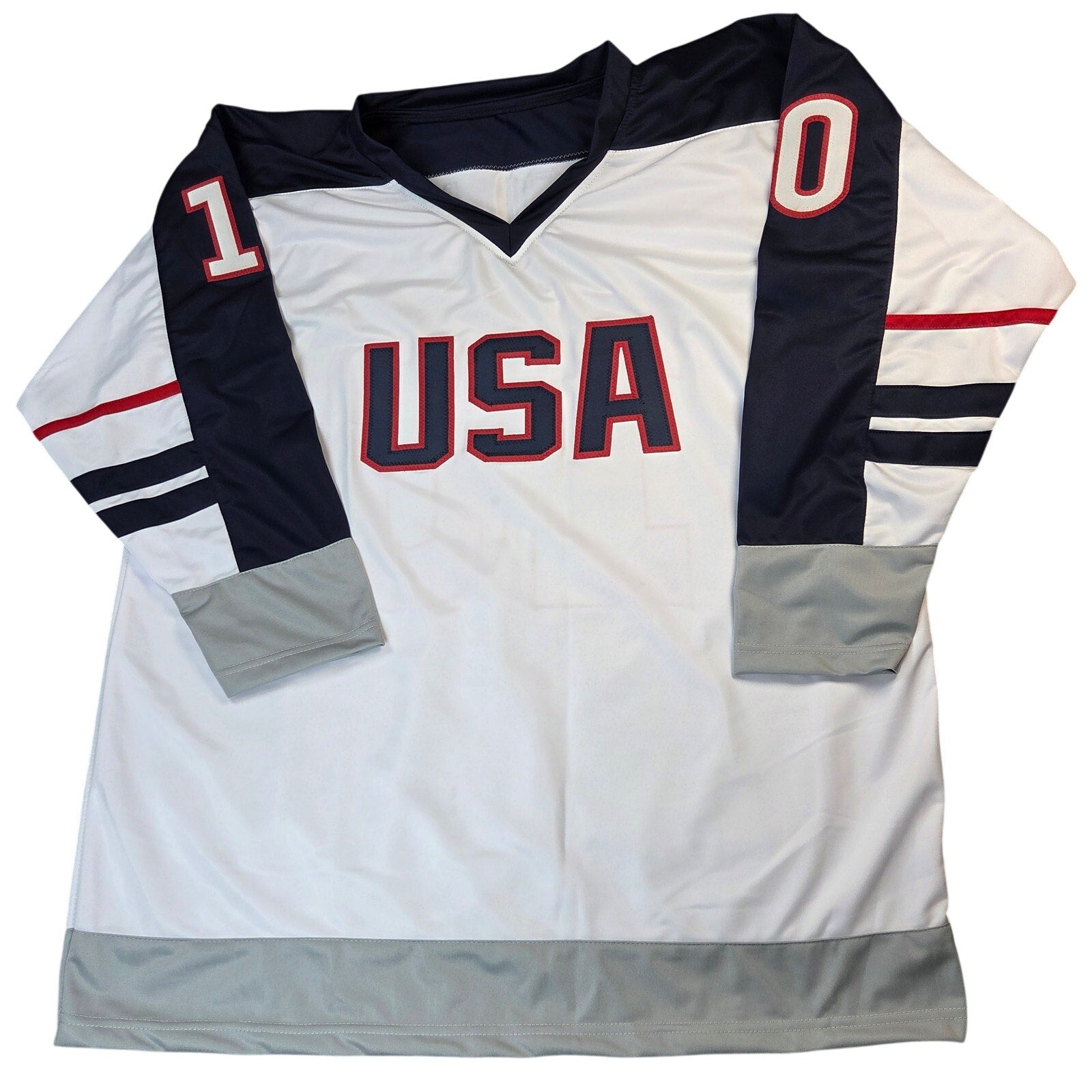 John LeClair Signed Team USA Hockey Custom Jersey XL Beckett Witness Auto