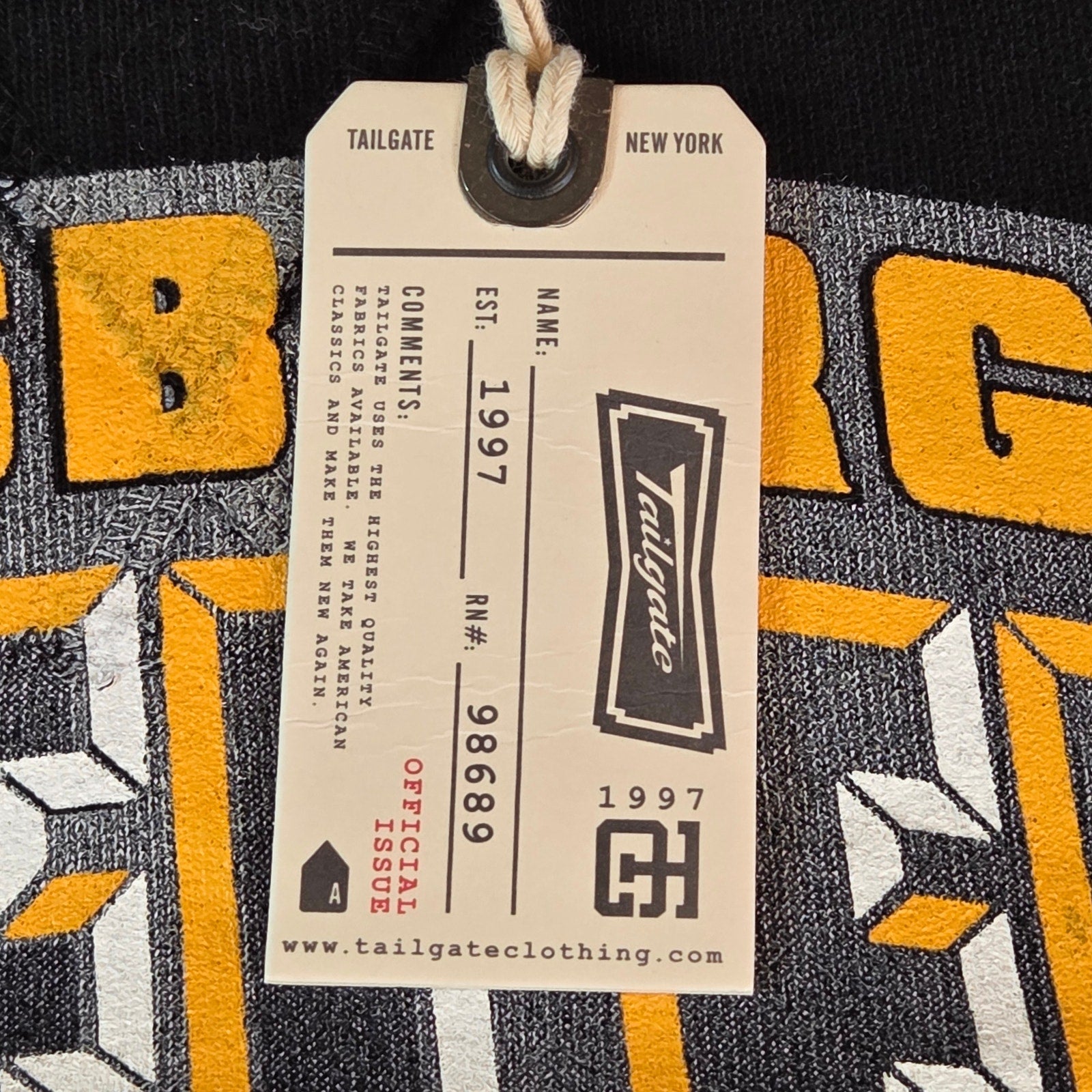 Pittsburgh Steelers Sweatshirt Tailgate Men’s XS Black NFL NWT Licensed 2019