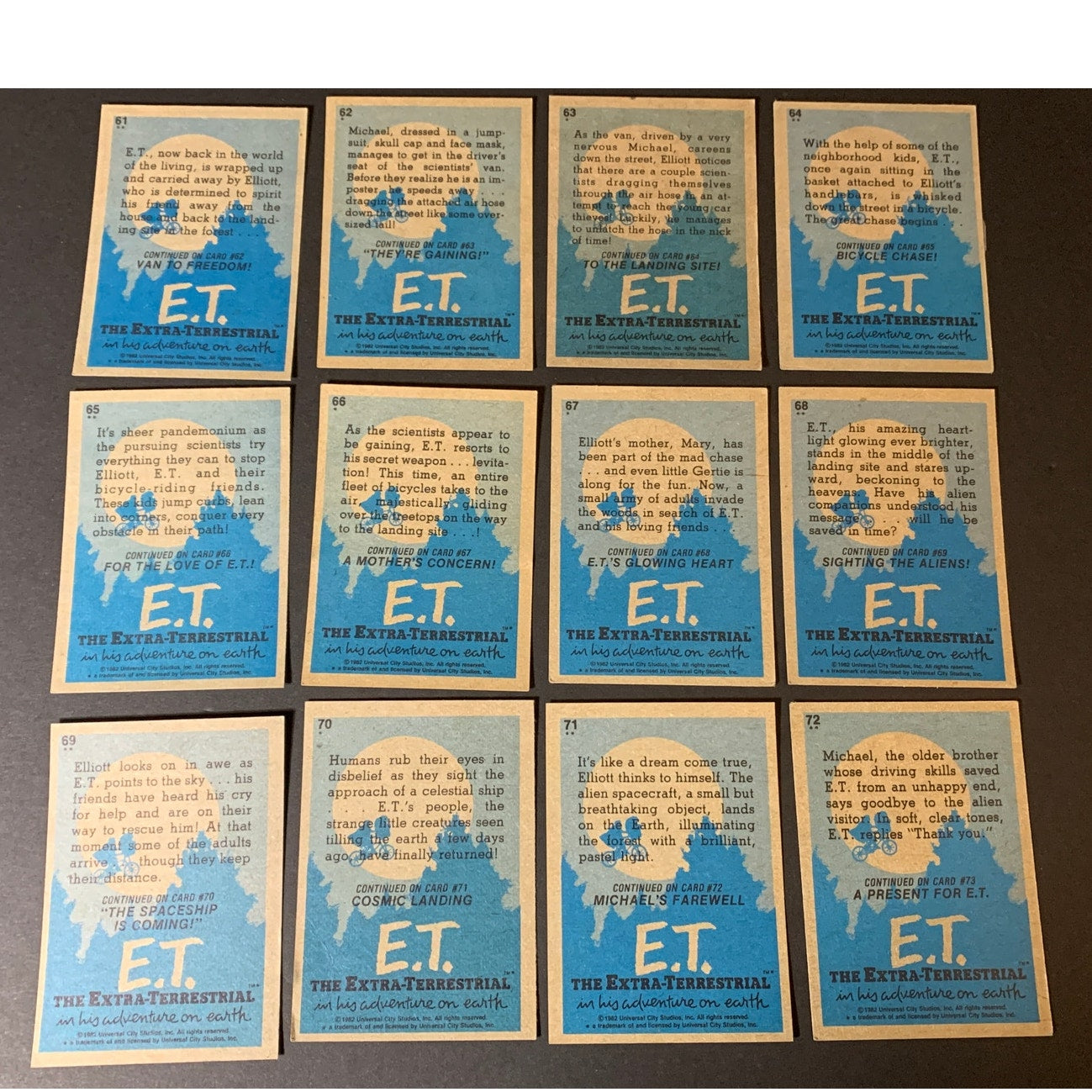 1982 Topps ET The Extra Terrestrial Trading Card Set No Stickers