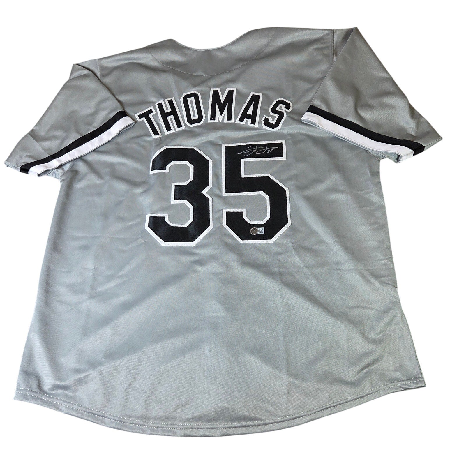Frank Thomas Signed Chicago White Sox Custom Jersey Beckett Witness COA