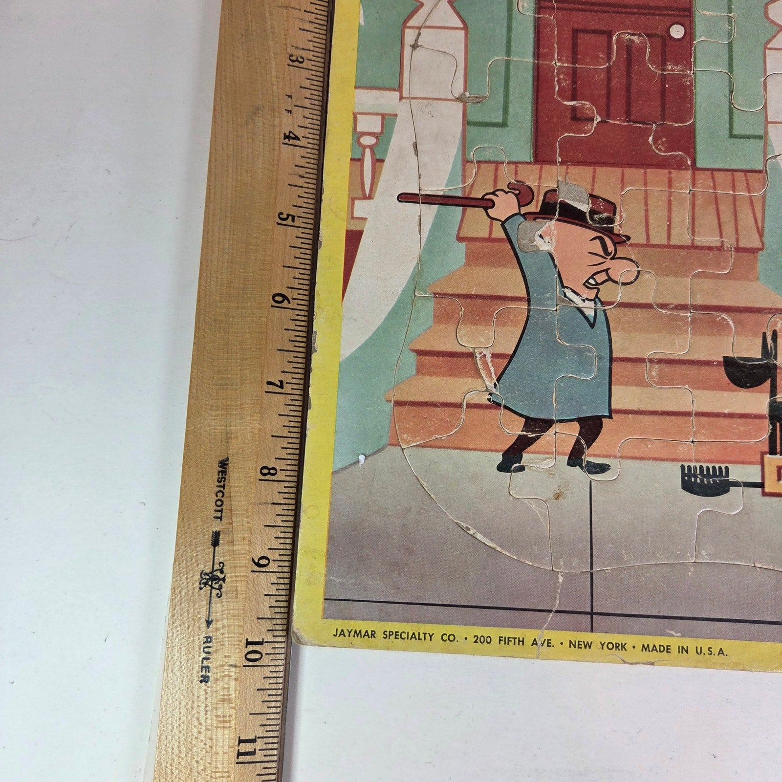 Vintage 1957 Jaymar Mister Magoo Frame Tray Puzzle #2367 Cartoon Retro