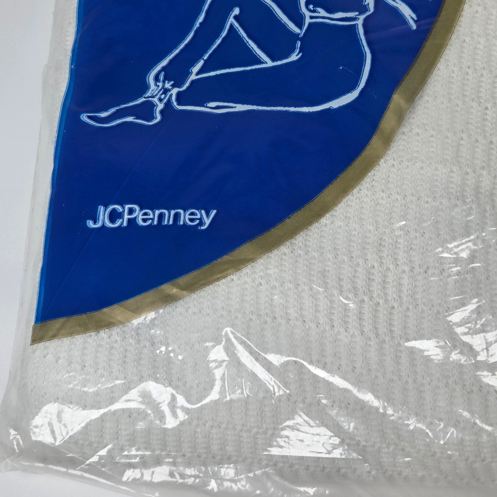 JCPenney Womens Thermal Shirt USA Made Waffle Knit NOS Size L Vintage