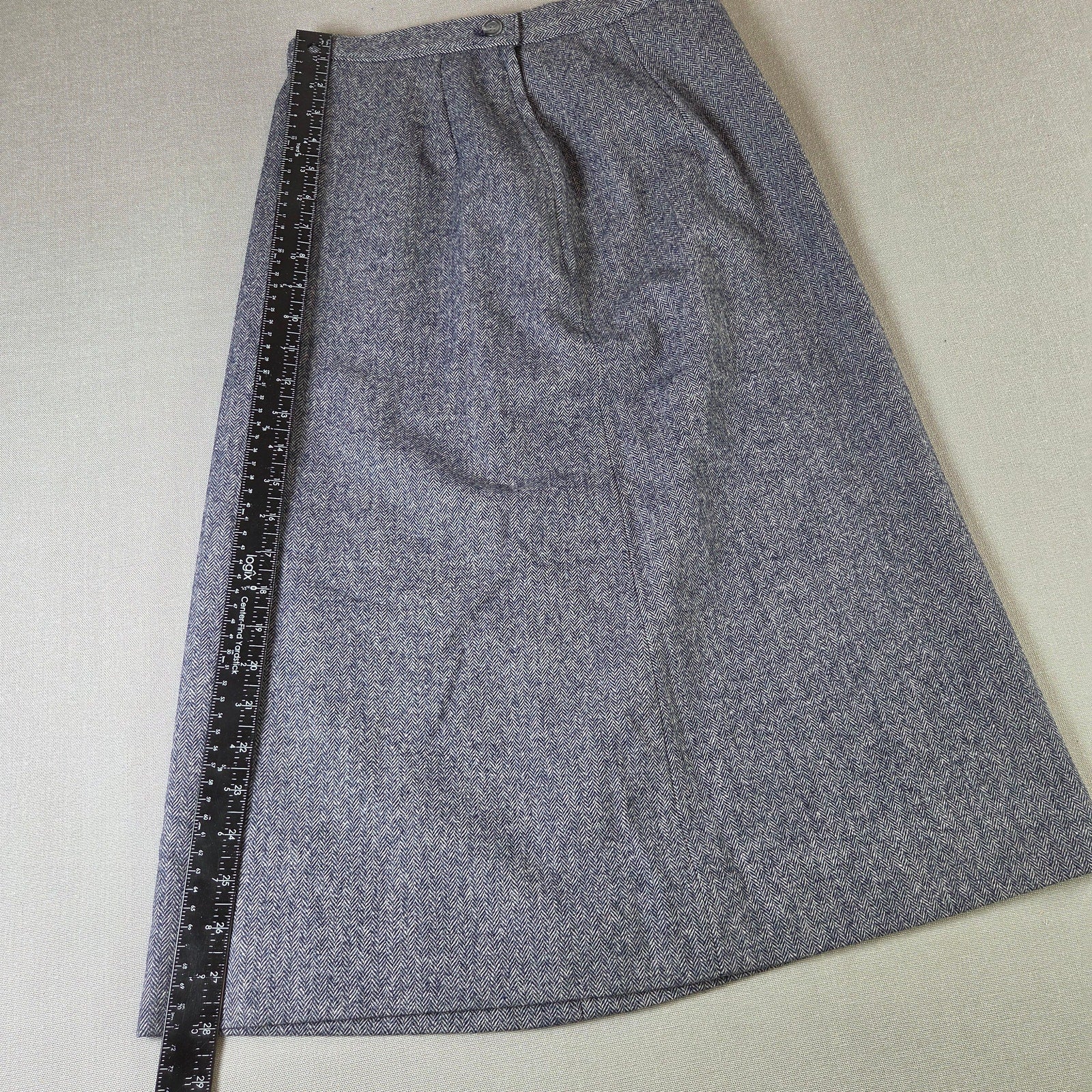 Pendleton Virgin Wool Skirt Womens 10 Herringbone USA Vintage Midi A Line