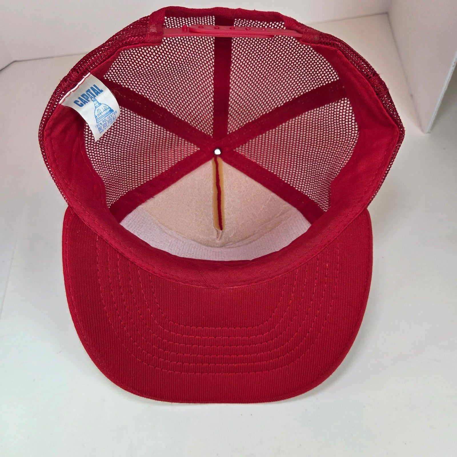 80s Capital Banning Junction Red Mesh Foam Snapback Trucker Cap Philippines