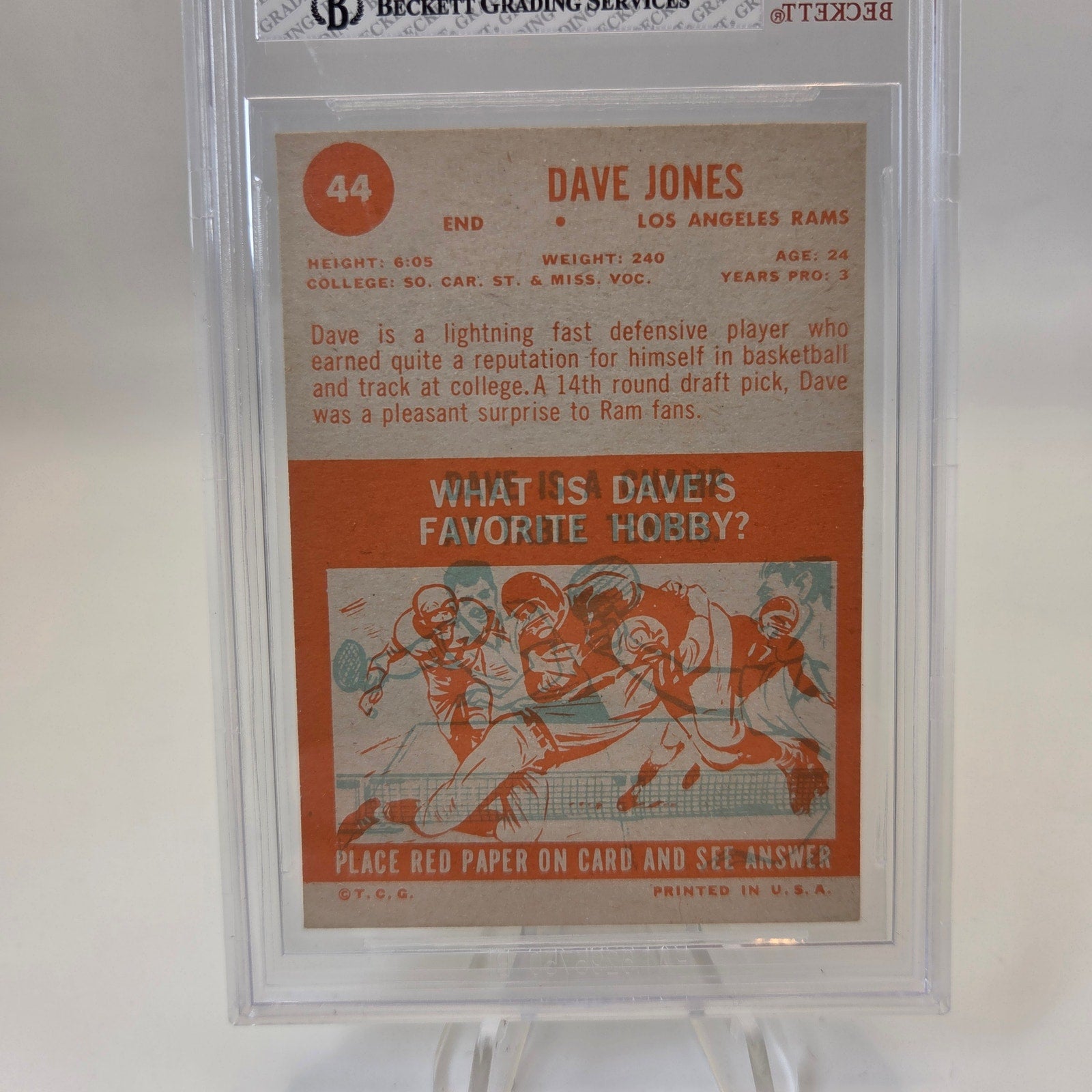 1963 Topps #44 Deacon Jones Rookie Card BVG 7 NM Los Angeles Rams HOF