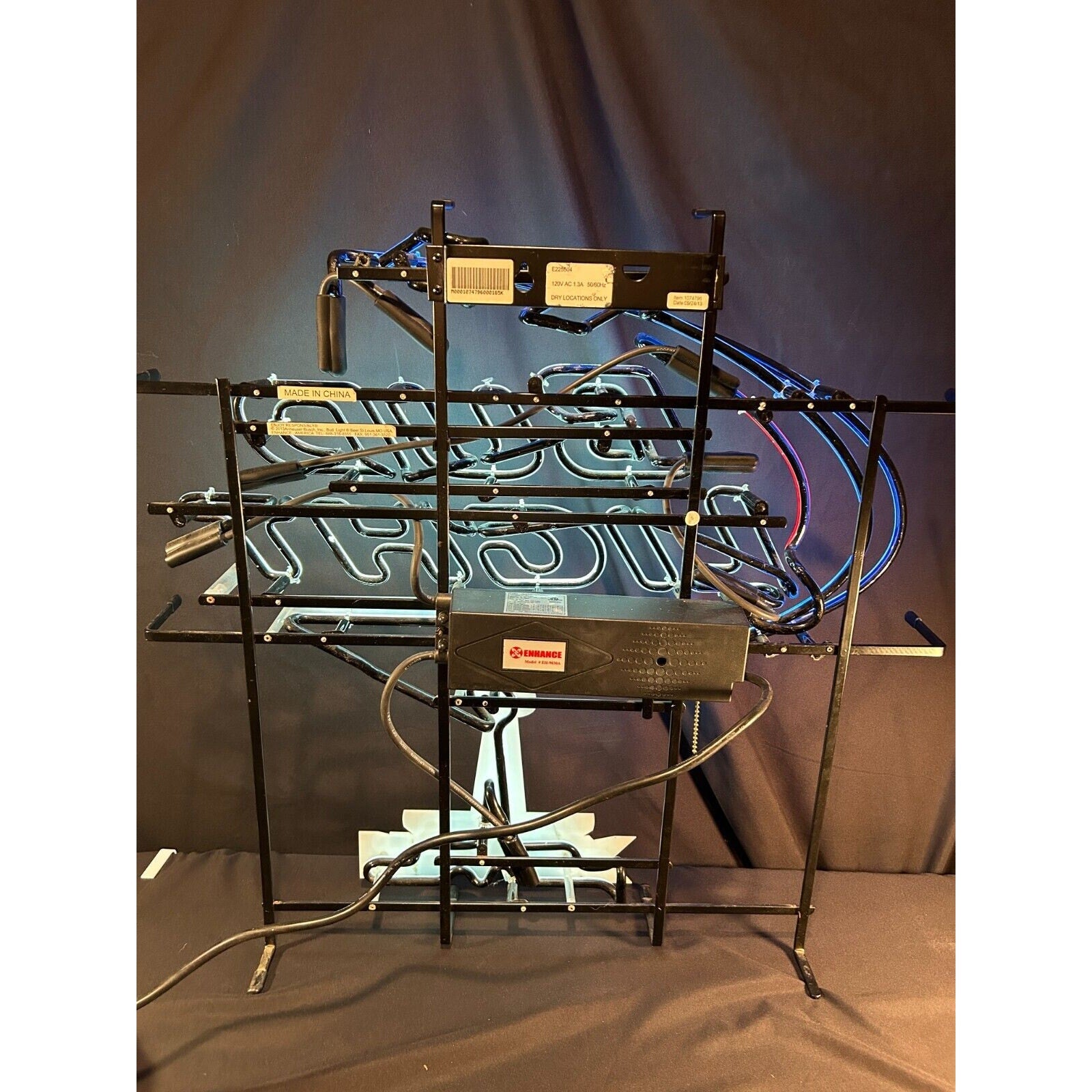 Bud Light Super Bowl XLVIII Neon Sign Beer Bar NFL Man Cave Light – Tested