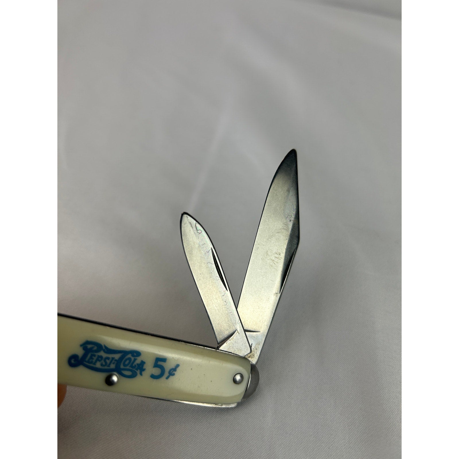 Vintage Pepsi Cola 5 Cent Advertising Pocket Knife USA Two Blade Folding Knife