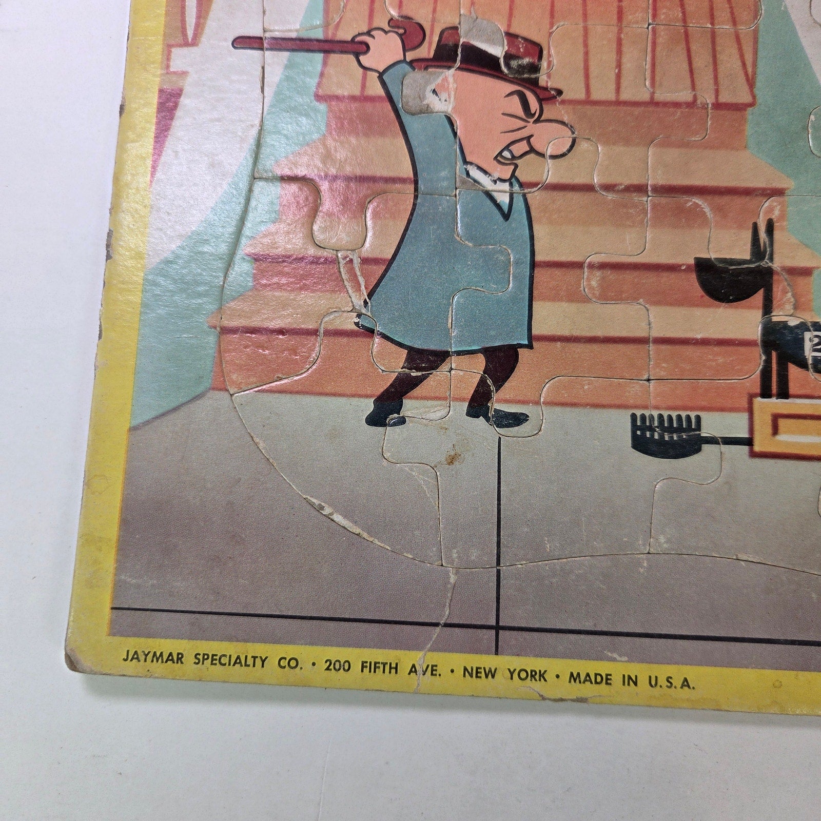 Vintage 1957 Jaymar Mister Magoo Frame Tray Puzzle #2367 Cartoon Retro