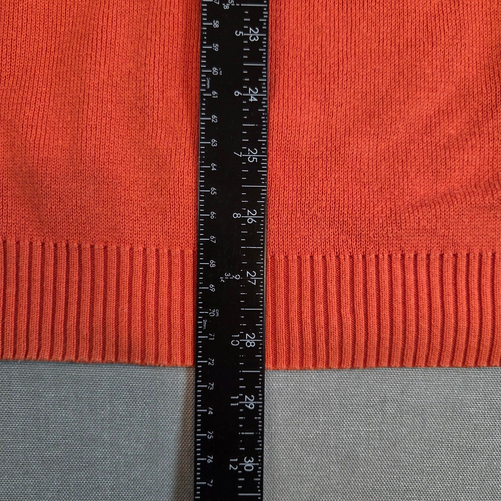 Vintage Chaps Ralph Lauren XXL Orange Navy Stripe Cotton Sweater Macau