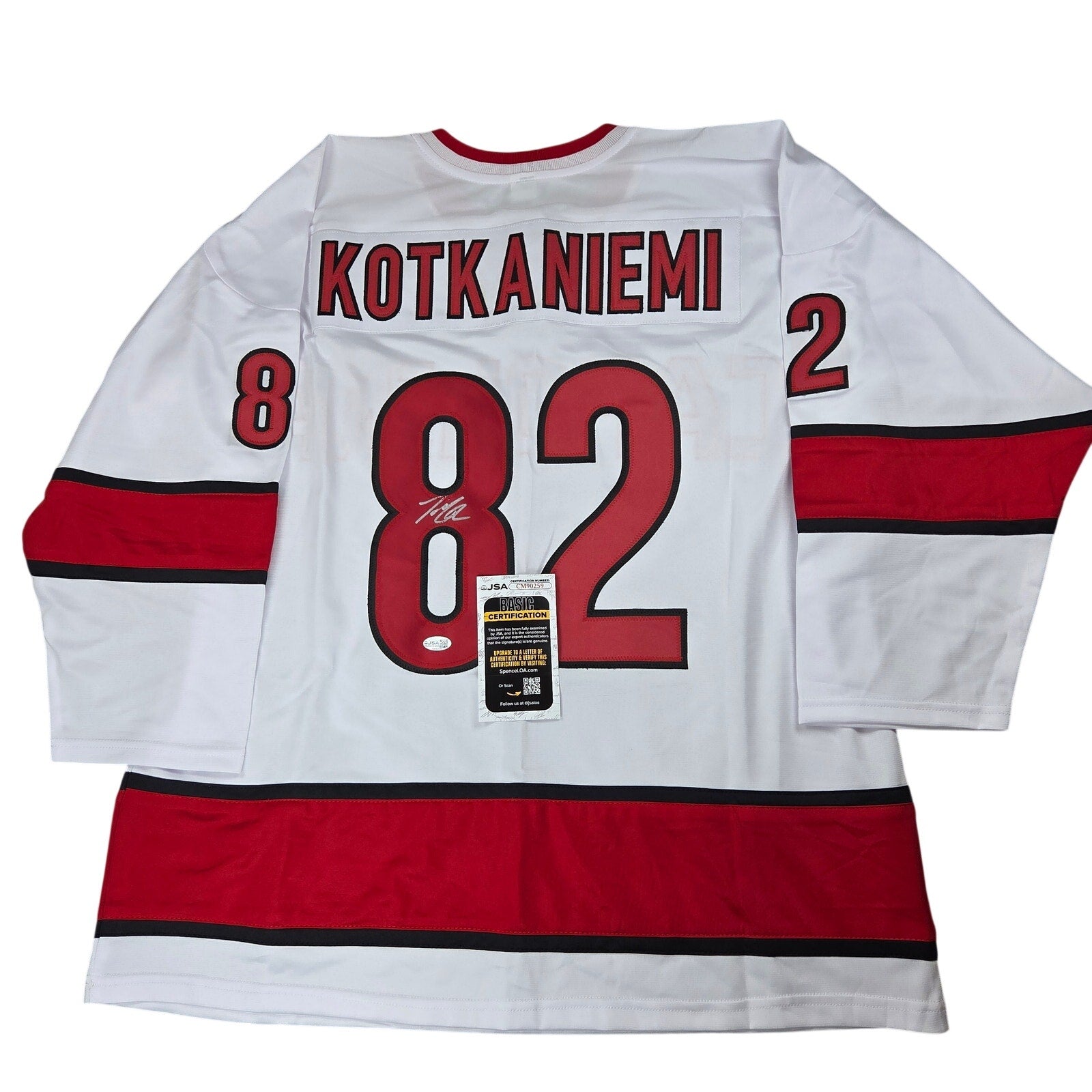 Jesperi Kotkaniemi Signed Carolina Hurricanes Custom Jersey JSA COA XL Auto