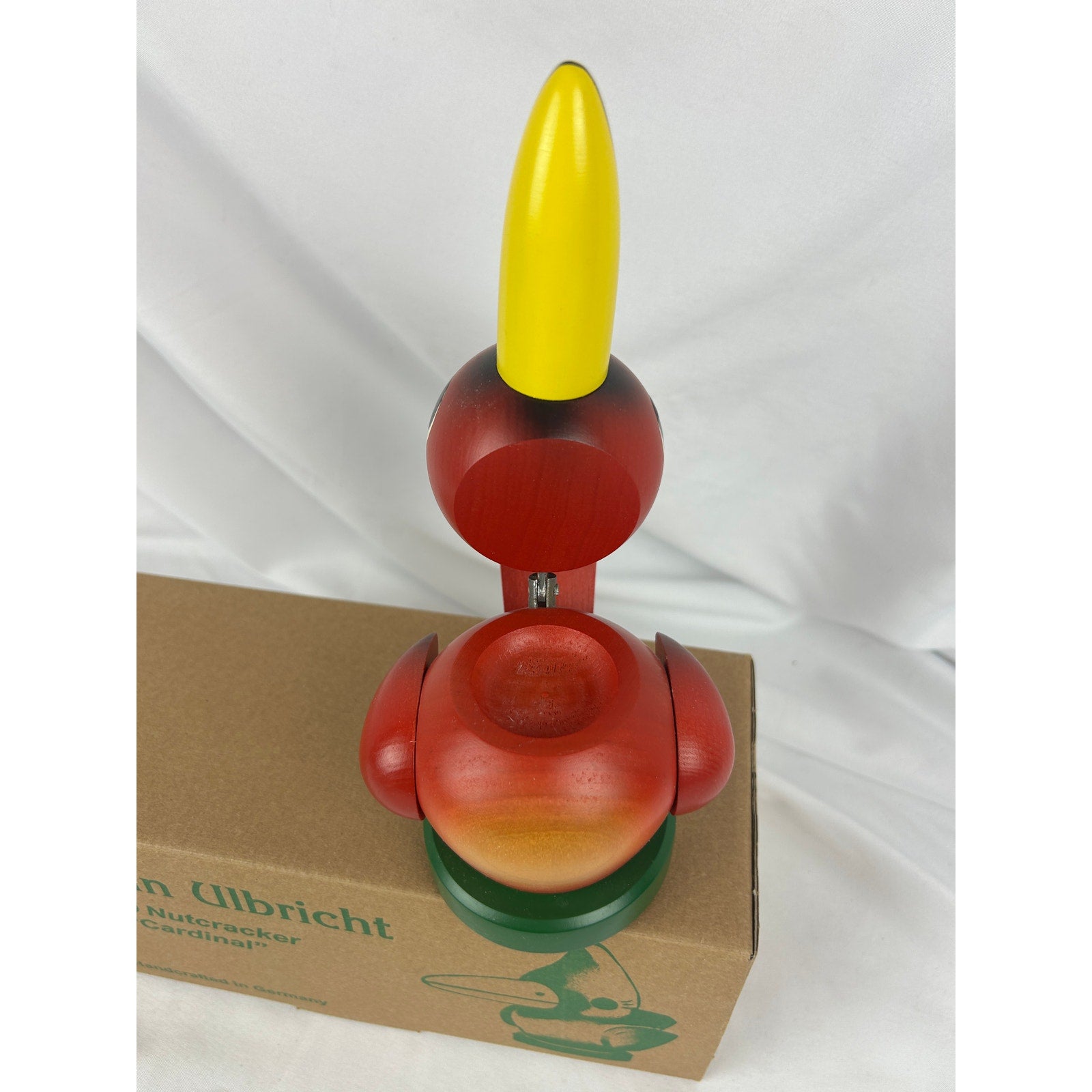 Christian Ulbricht Signed Cardinal Nutcracker 2000 Germany w Box Holzkunst
