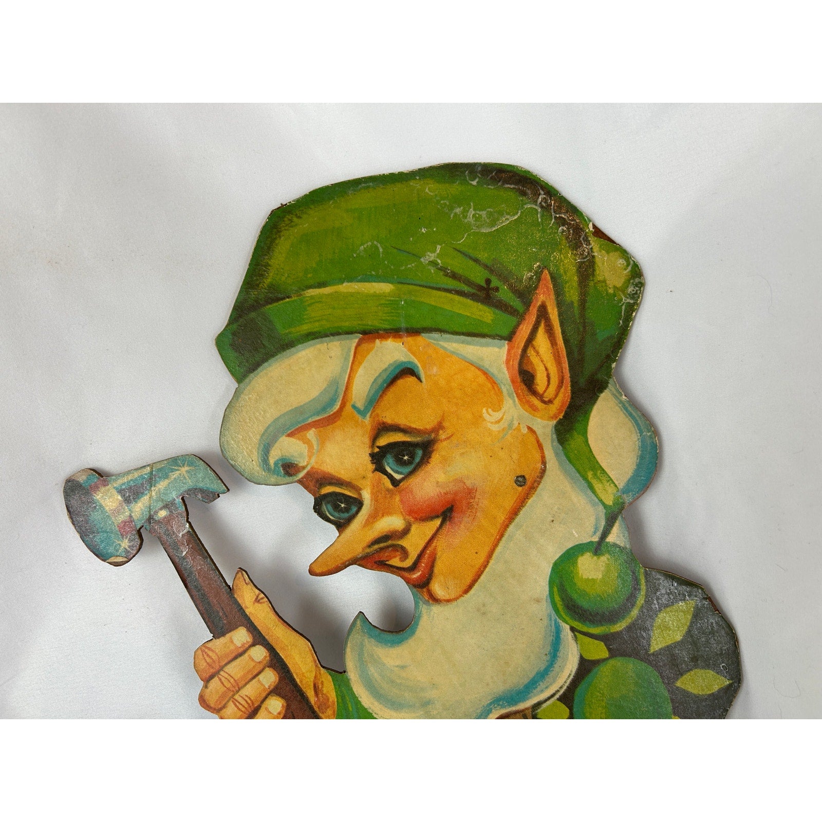Mid Century Christmas Elf Yard Art Set 4 U Bild Wood Decorations