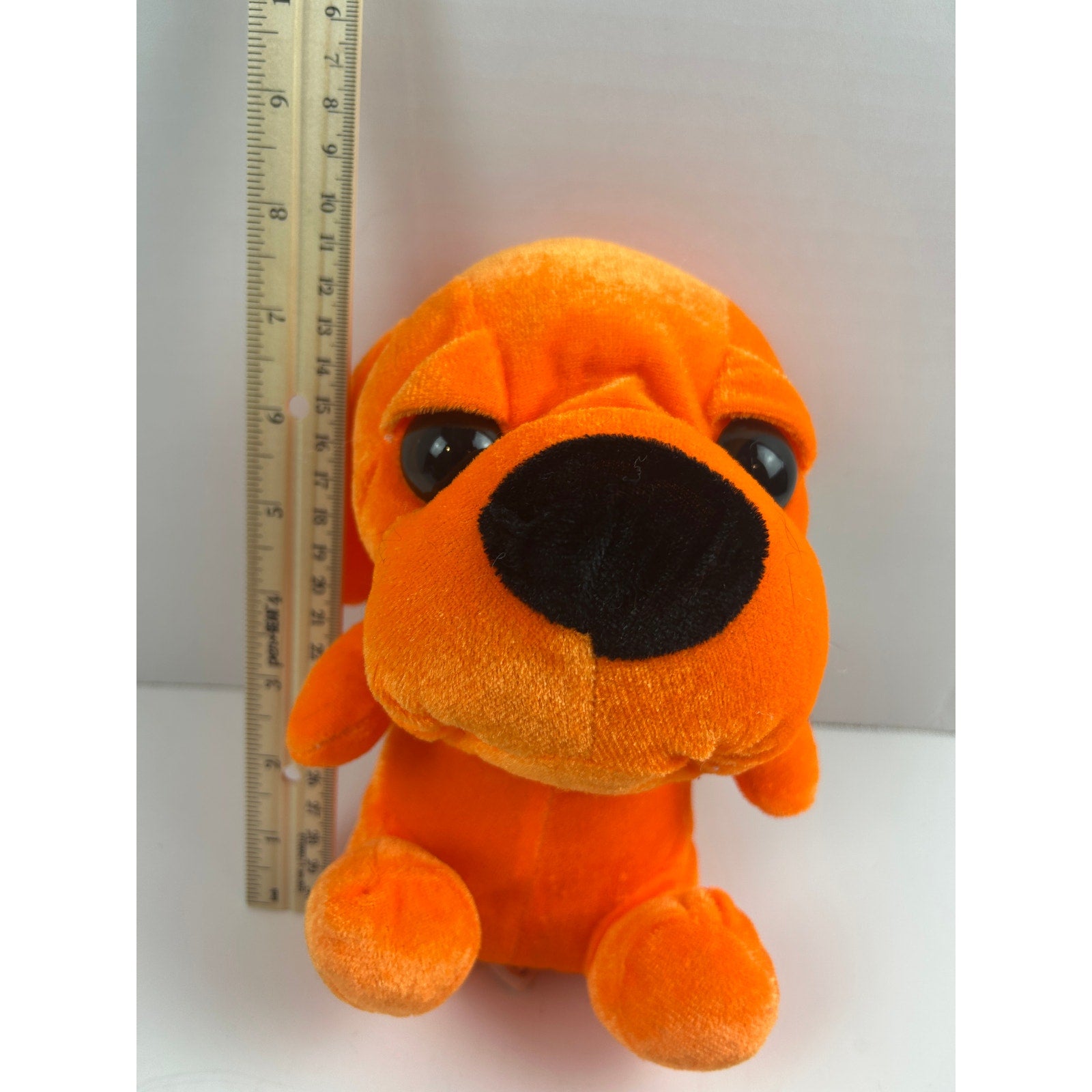 Toy Factory Orange Puppy Dog Plush Stuffed Animal 9" 2014 Carnival Prize