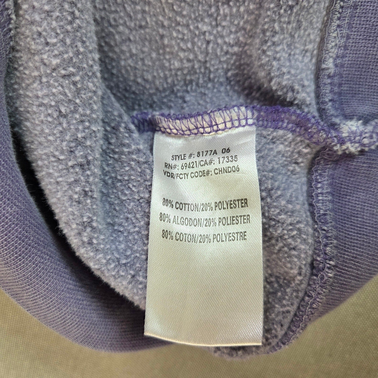 Reebok NFL Gridiron Classic Vikings Sweatshirt XL Vintage Wash 2006