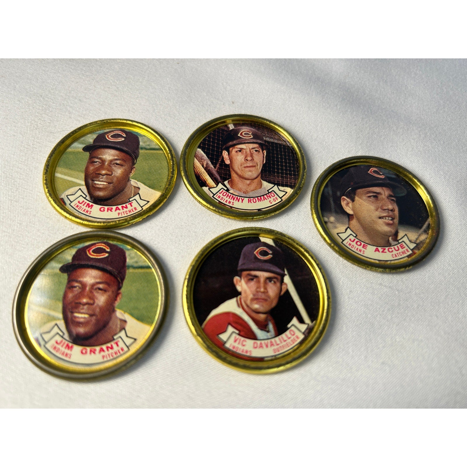 1964 Topps Baseball Coins Cleveland Indians Lot Grant Romano Azcue