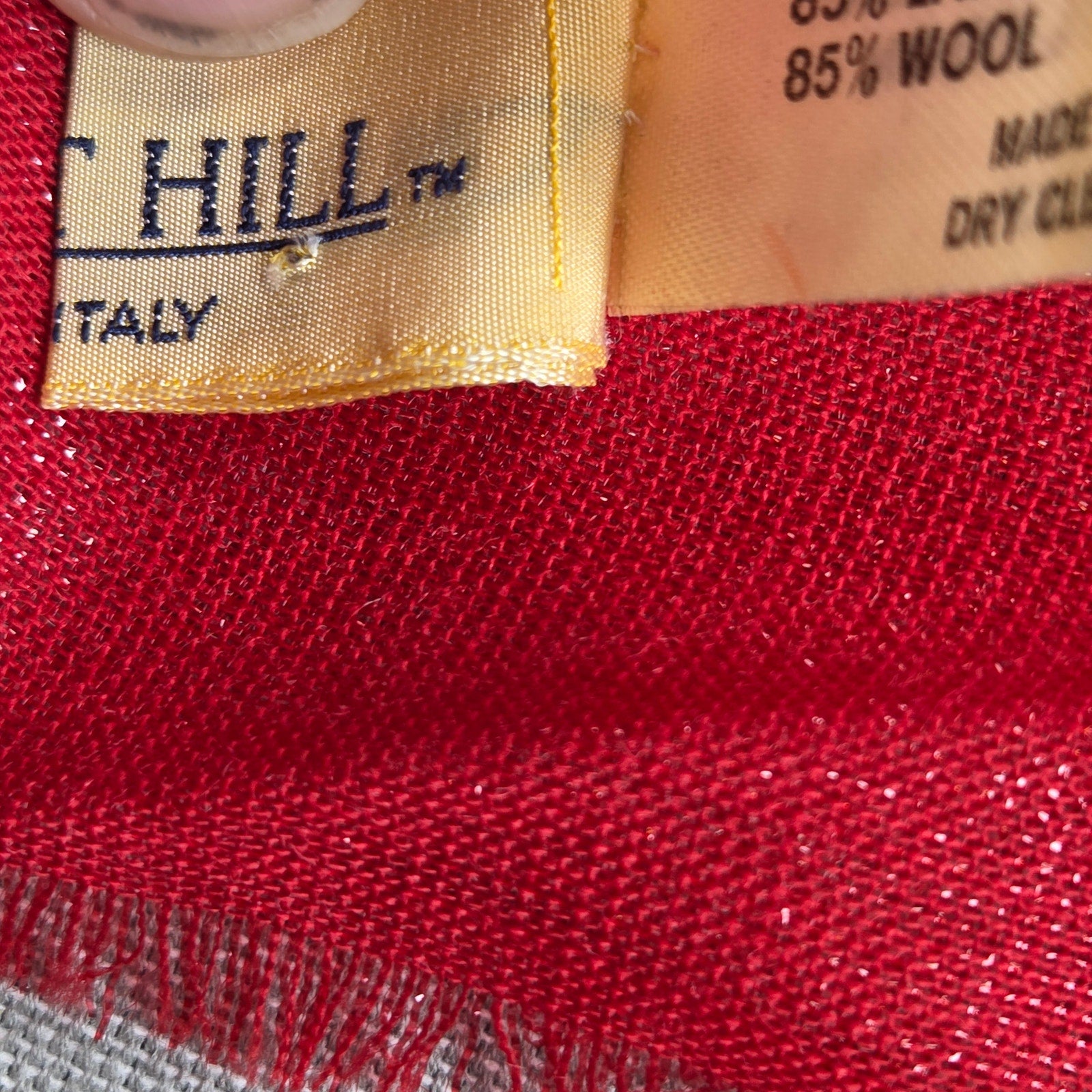 Summit Hill Italy 85% Wool Paisley Square Shawl Wrap Scarf 53x53 Oversized