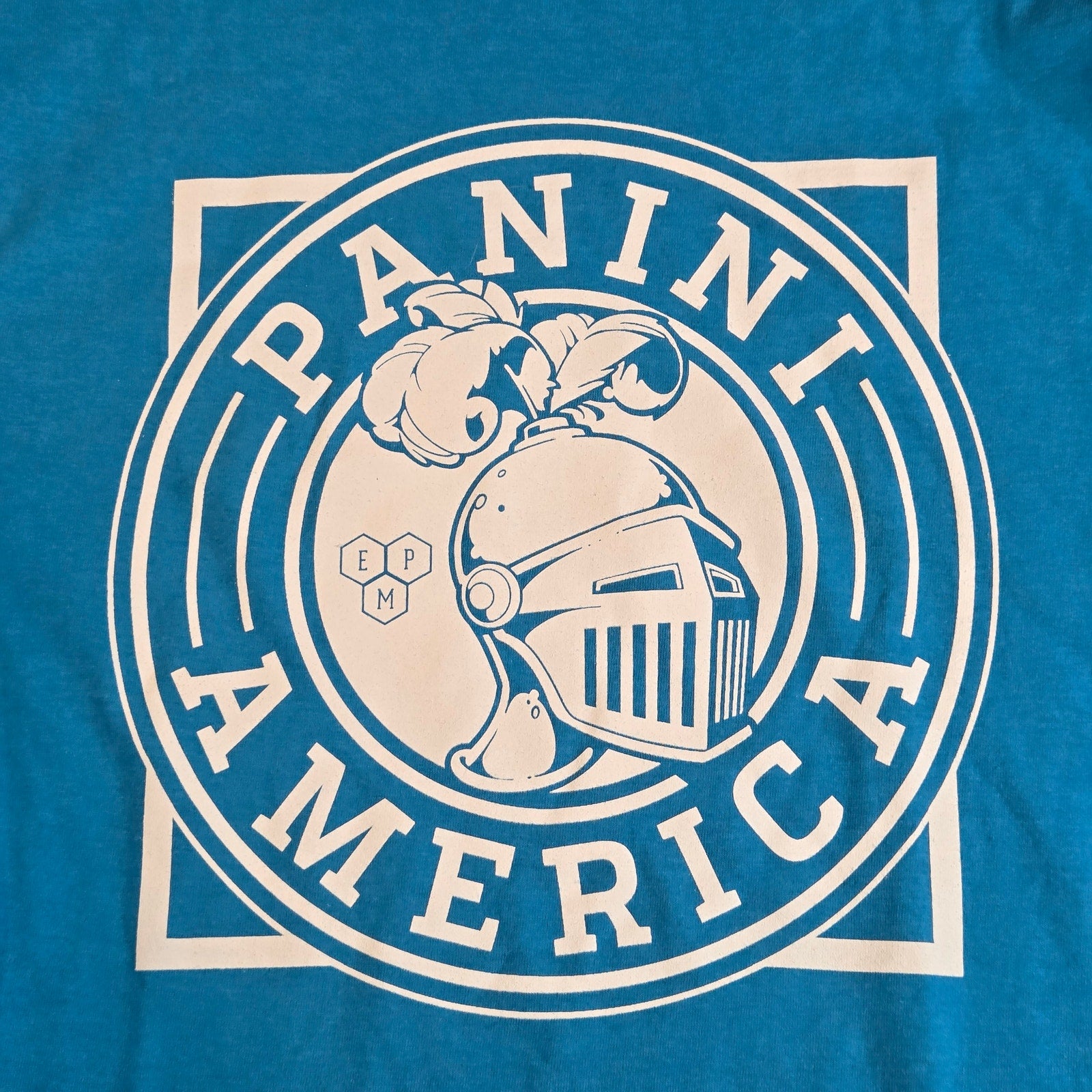 Panini America Graphic Tee Blue District Concert T-Shirt Size S 50/50 Blend