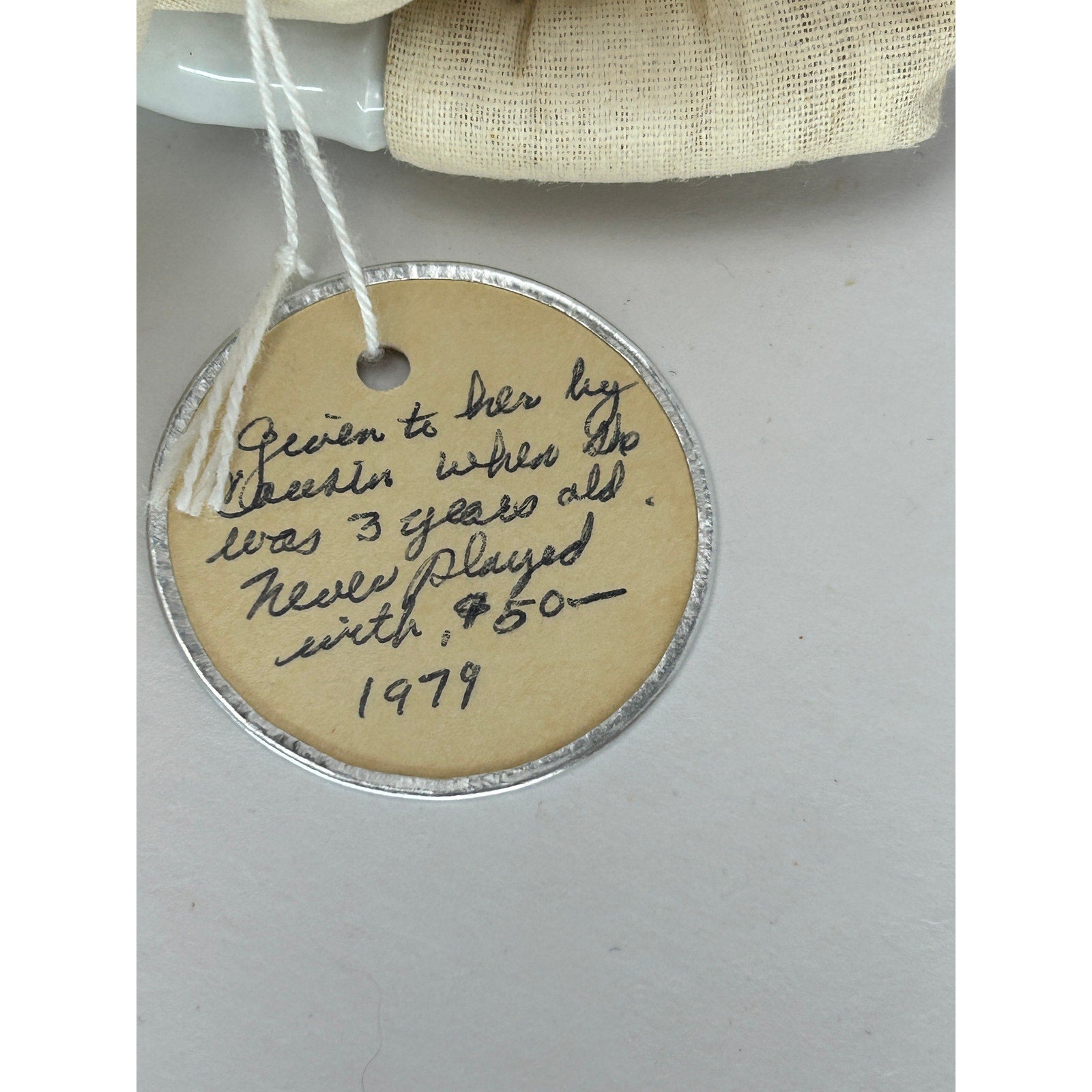 Antique China Head Doll 14 inch Black Hair Original Body and Clothes 1880s