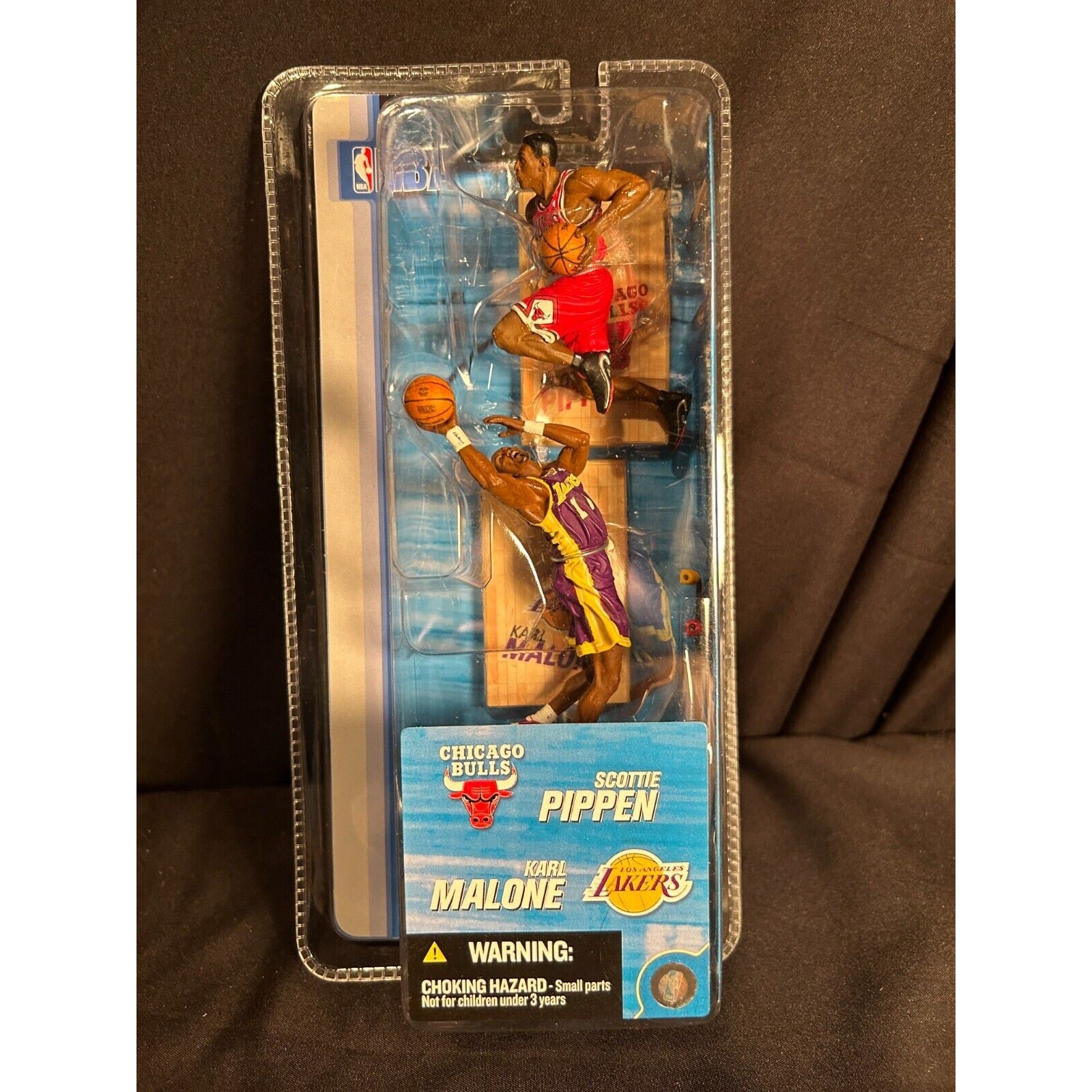 Scottie Pippen Karl Malone Bulls & Lakers 3" McFarlane 2-pack NEW