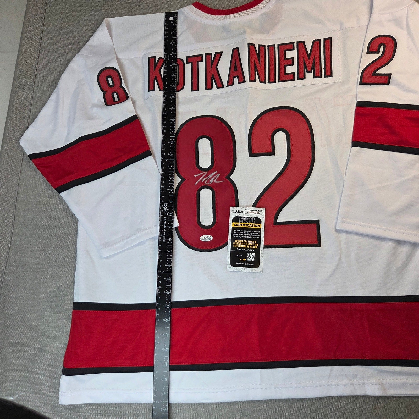 Jesperi Kotkaniemi Signed Carolina Hurricanes Custom Jersey JSA COA XL Auto