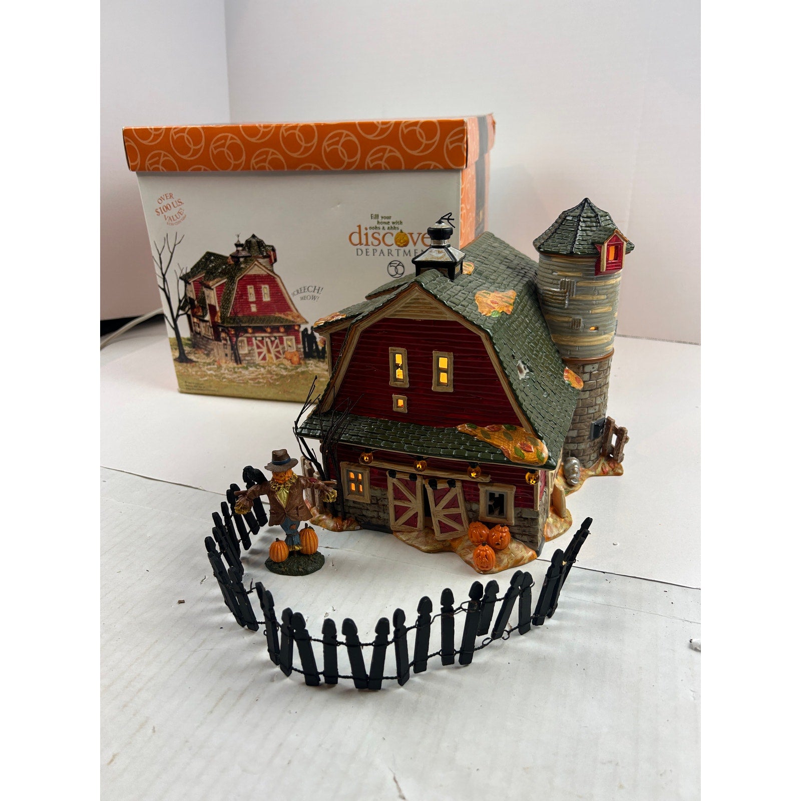 Dept 56 Haunted Barn Halloween Lighted Sound Building