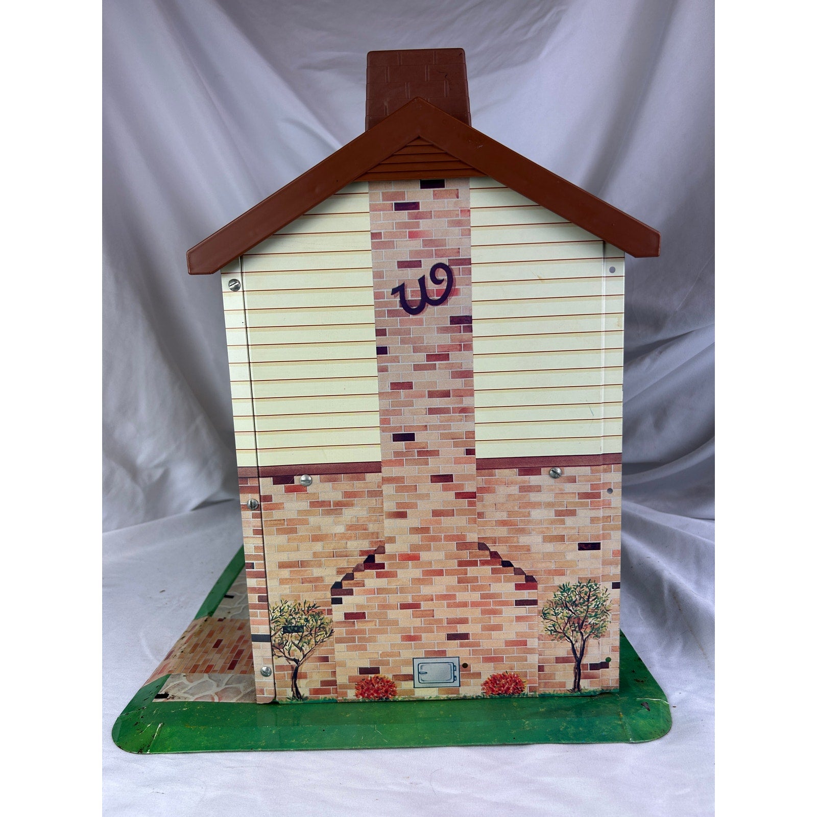 Vintage 1950s Marx Wolverine Tin Litho Dollhouse Two Story USA