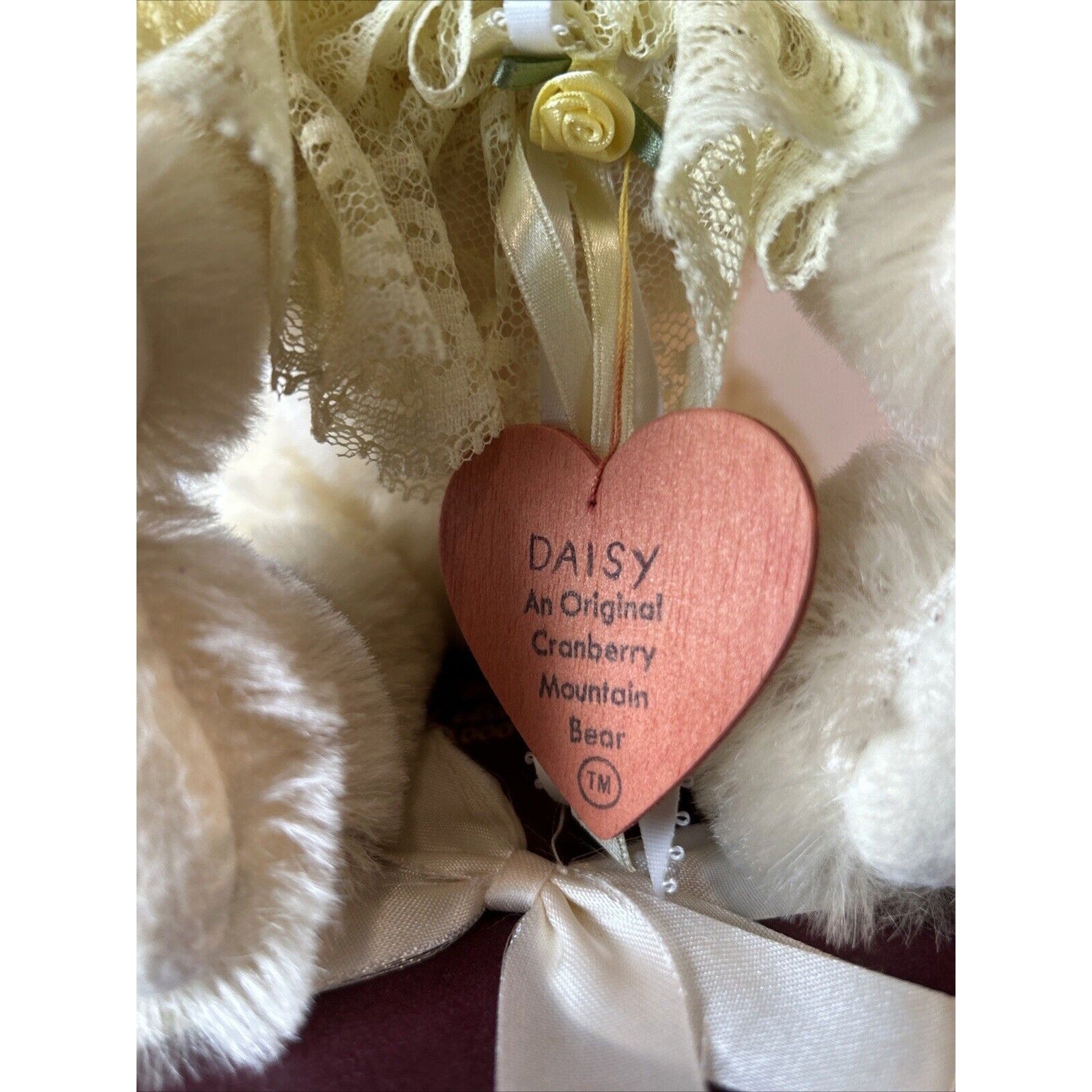 Merrythought Daisy Cranberry Hat Box Bear Mohair Ltd Ed 36/1000 UK 1994 w/ Tags