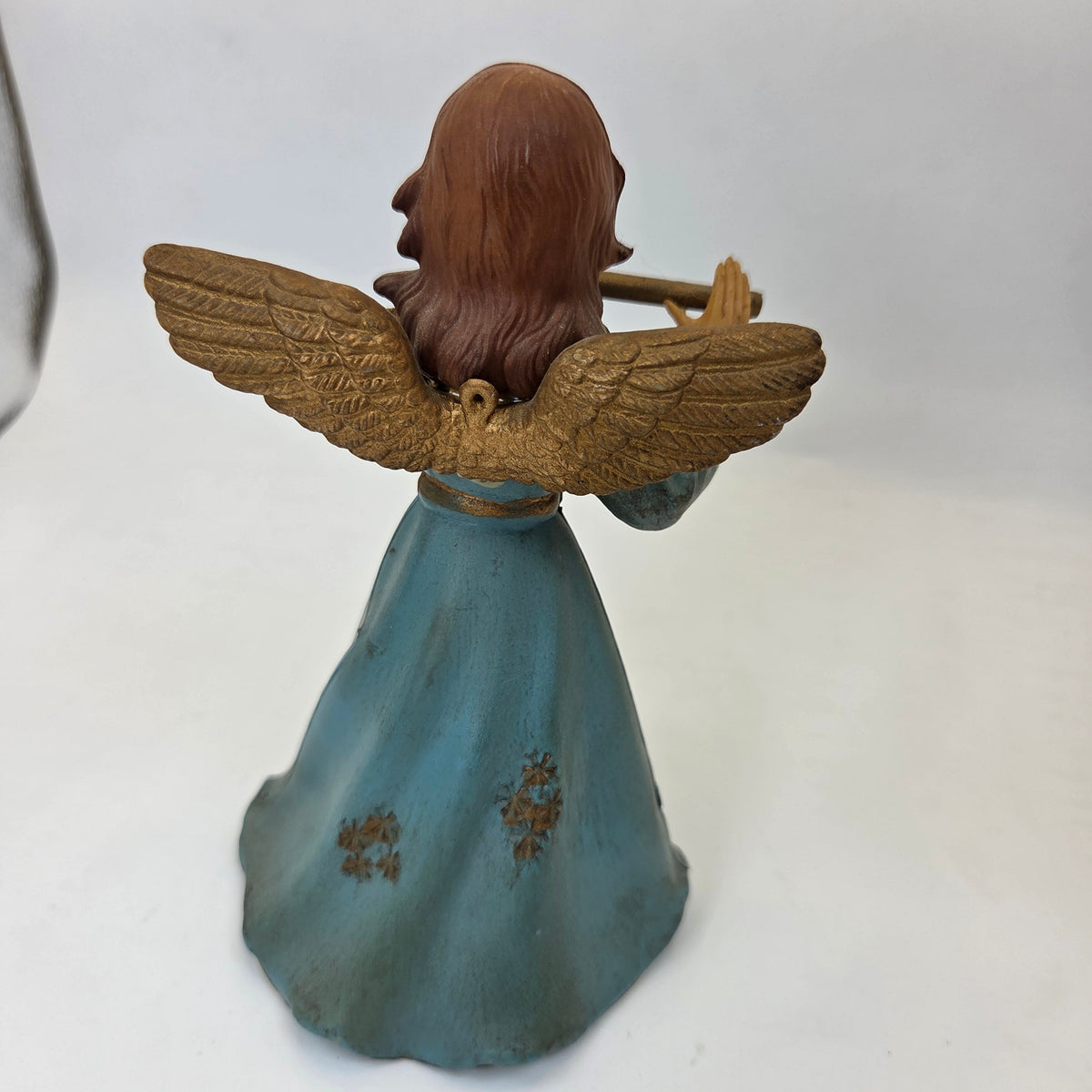 Vintage Art Plastics Angel Tree Topper Flute Figure #949 British Hong Kong