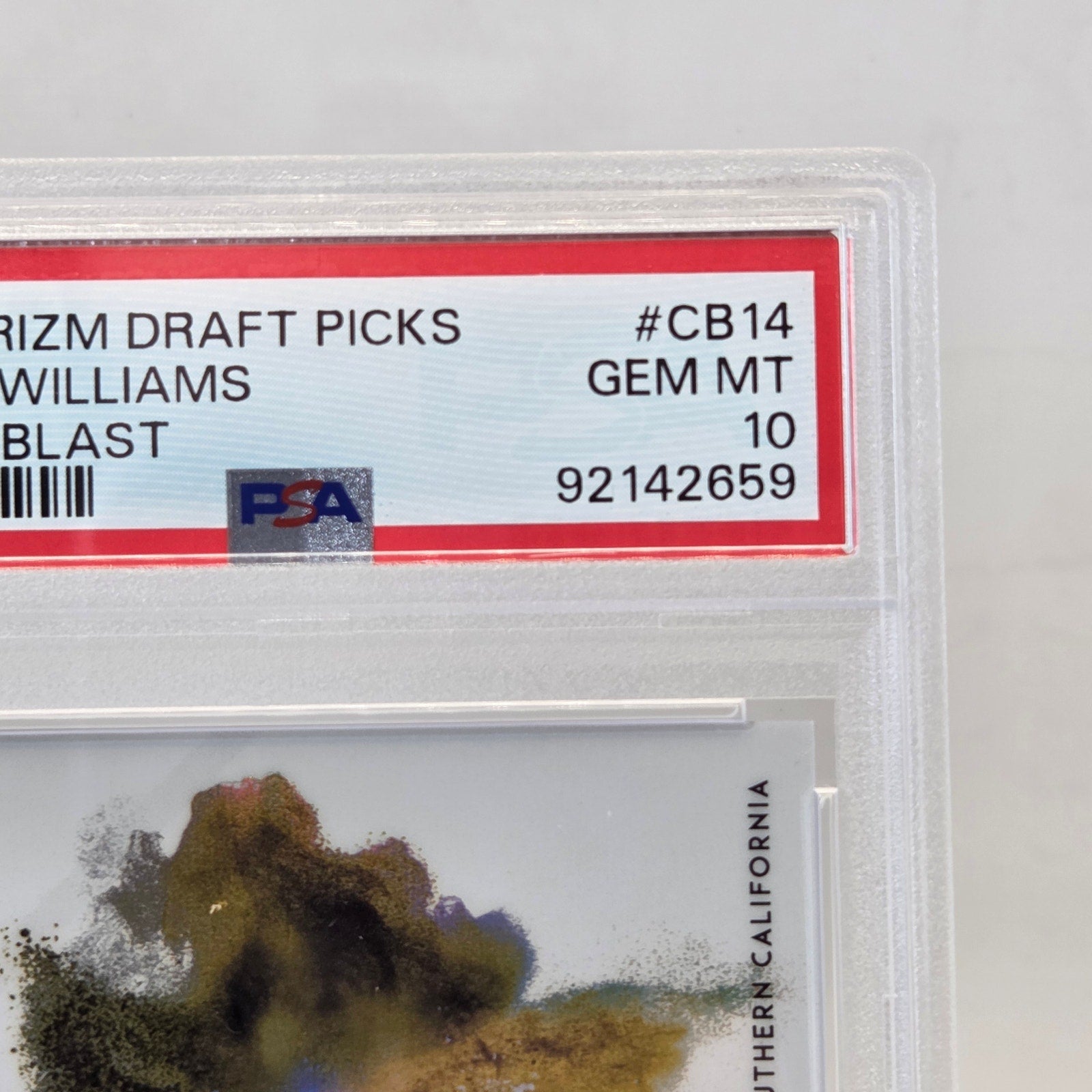 2023 Panini Prizm Draft Picks Caleb Williams Color Blast PSA 10 Gem Mint