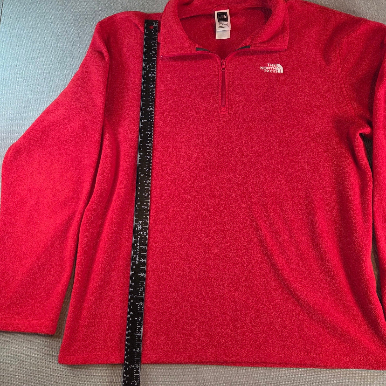 The North Face Men’s Red Polartec Classic Quarter Zip Fleece Pullover Size Large