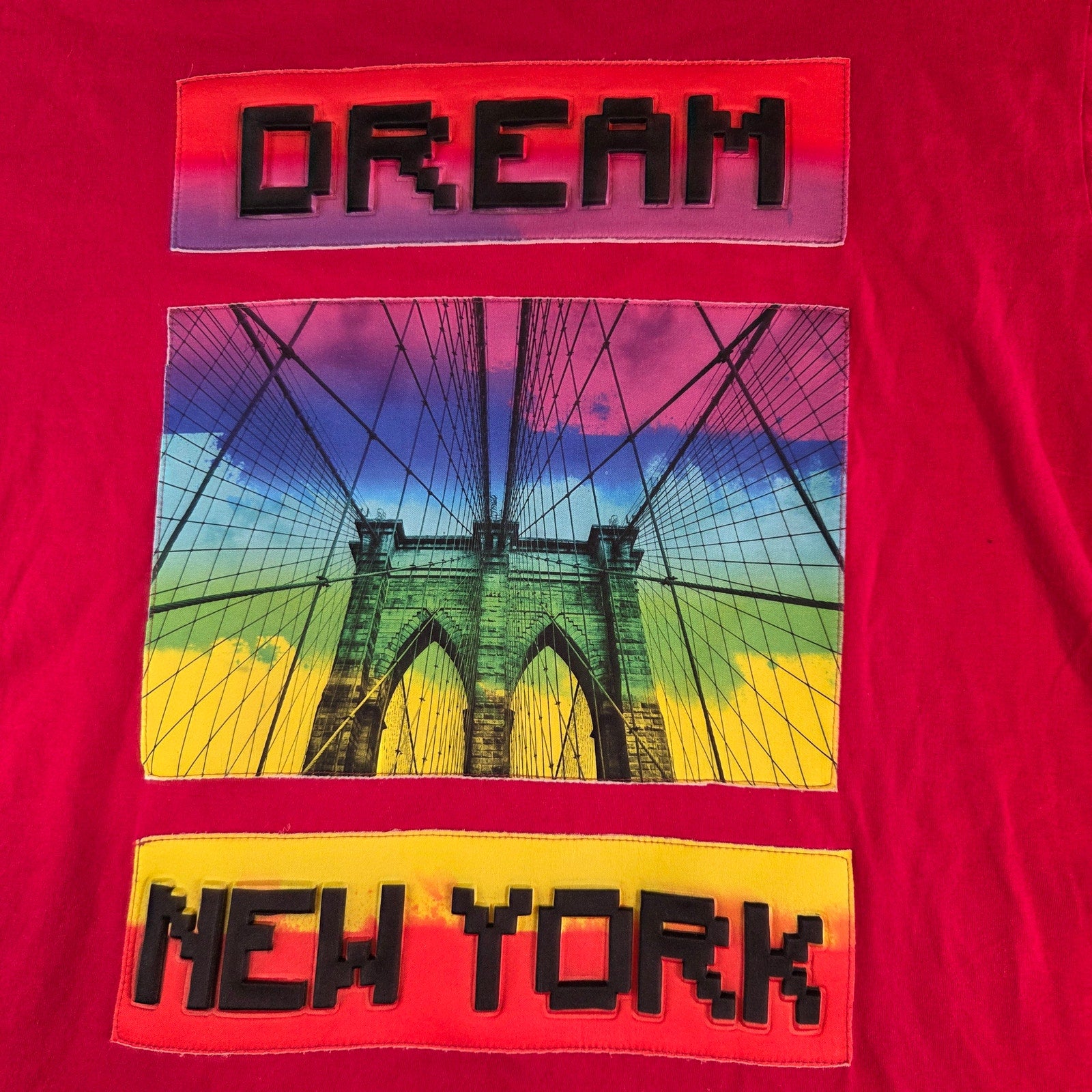 Akademiks Dream New York Rainbow Graphic Tee Shirt Men’s 2XL Red