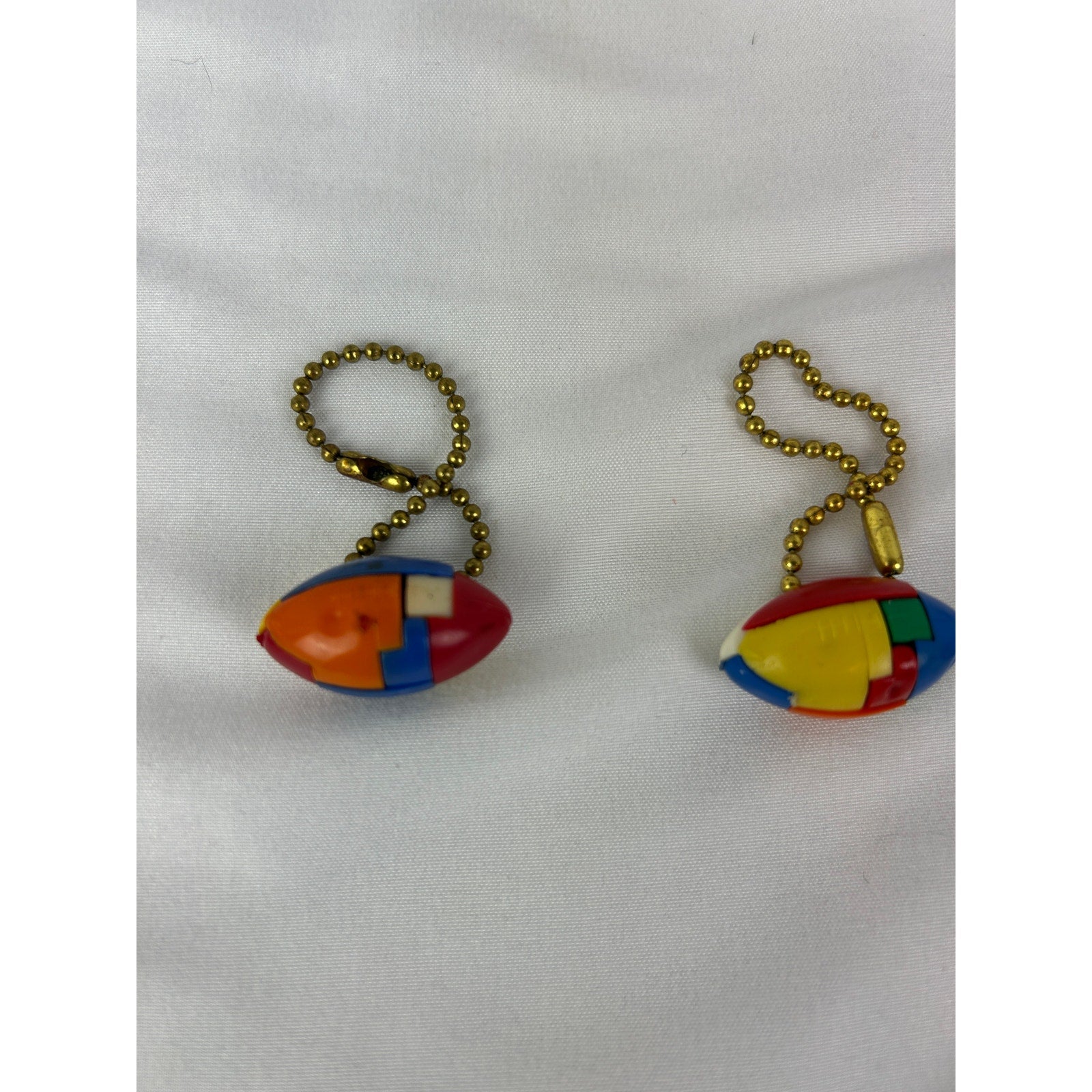 Vintage 1950s Sports Game Puzzle Keychain Lot Football Bowling Toys
