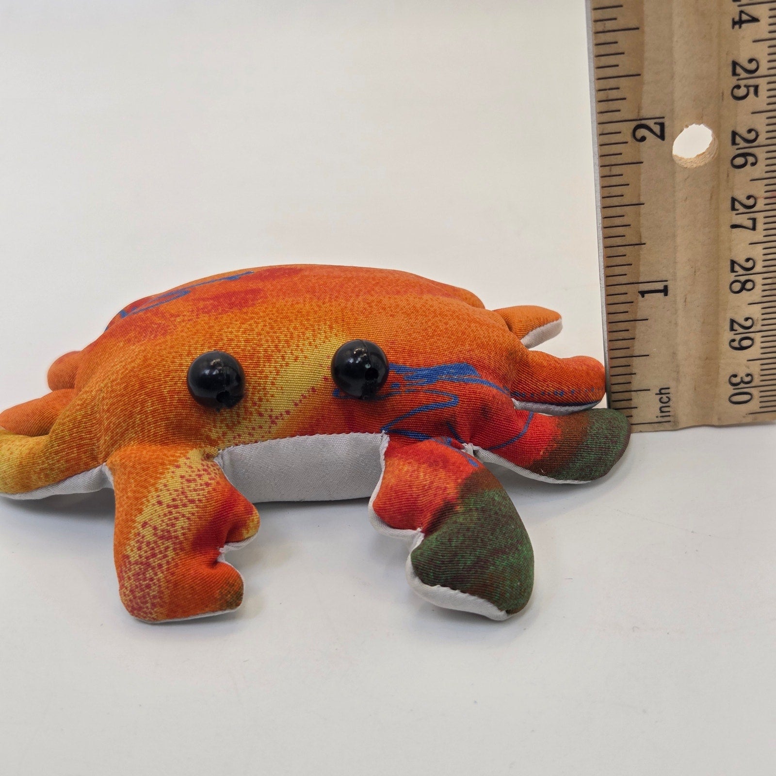Sand Filled Plush Crab Small Weighted Novelty Toy Made in Thailand